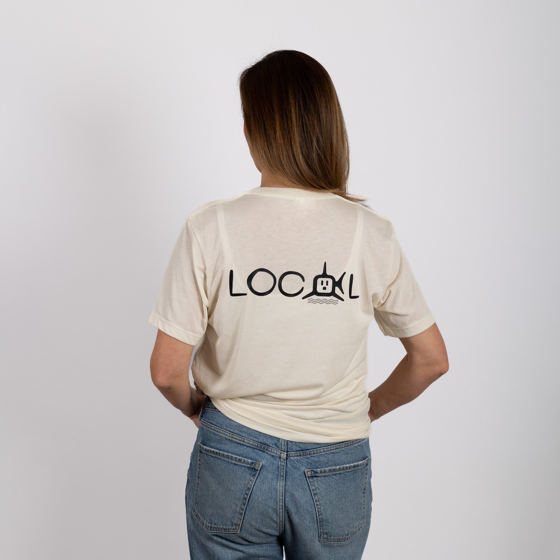 Natural LOCAL T-Shirt - LOCAL BLACK LOGO