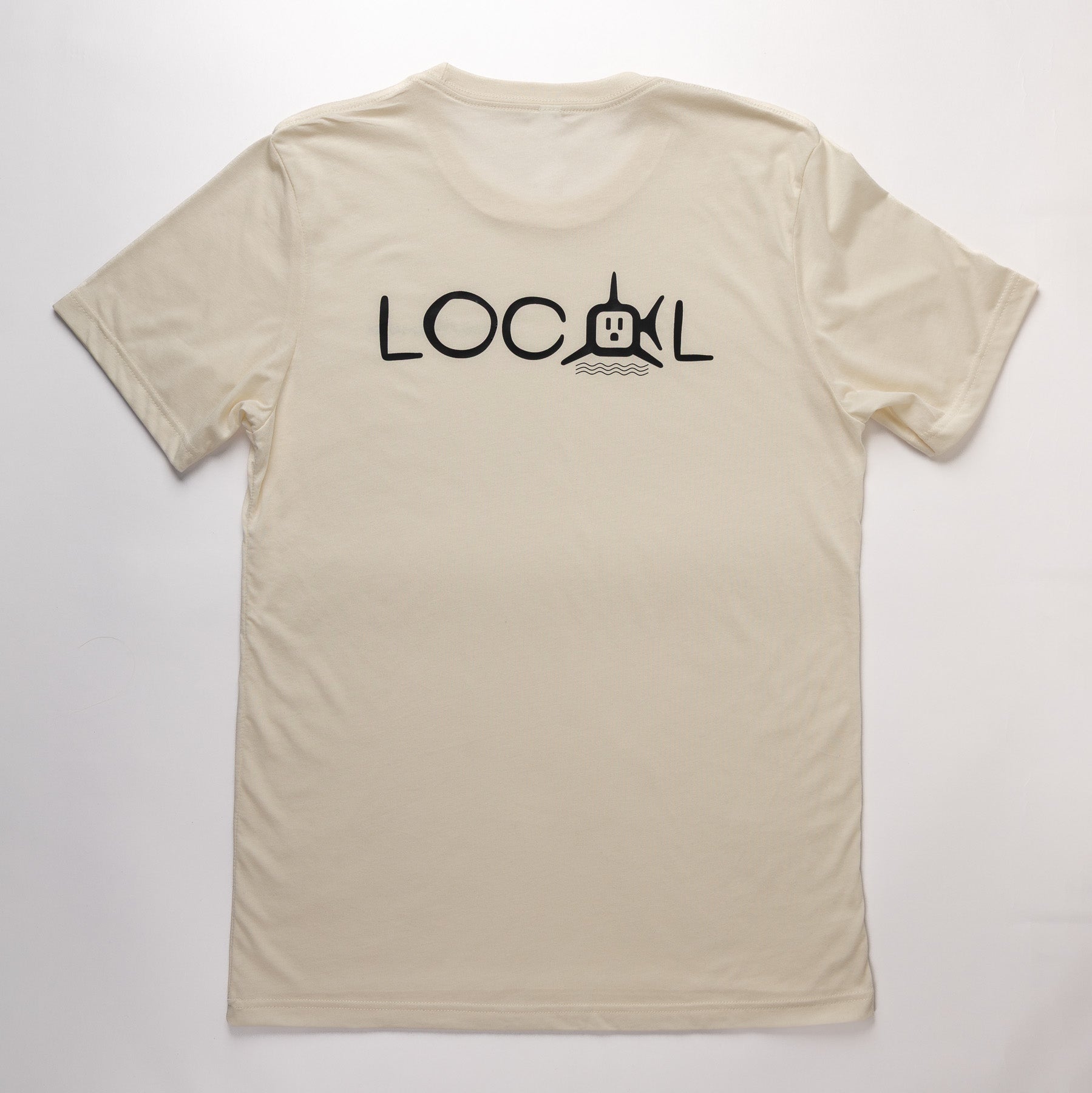 Natural LOCAL T-Shirt - LOCAL BLACK LOGO