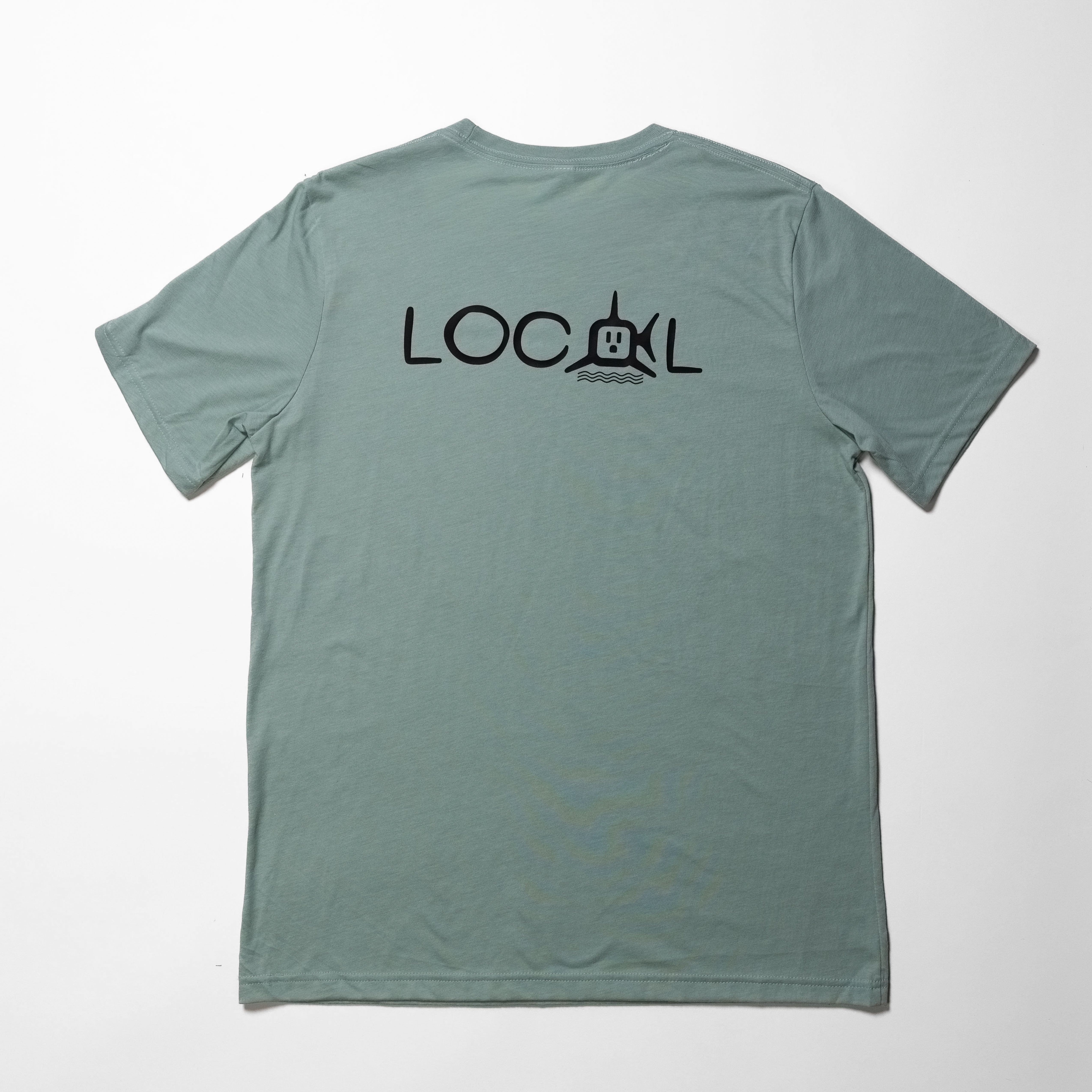 Dusty Blue LOCAL T-Shirt - LOCAL BLACK LOGO
