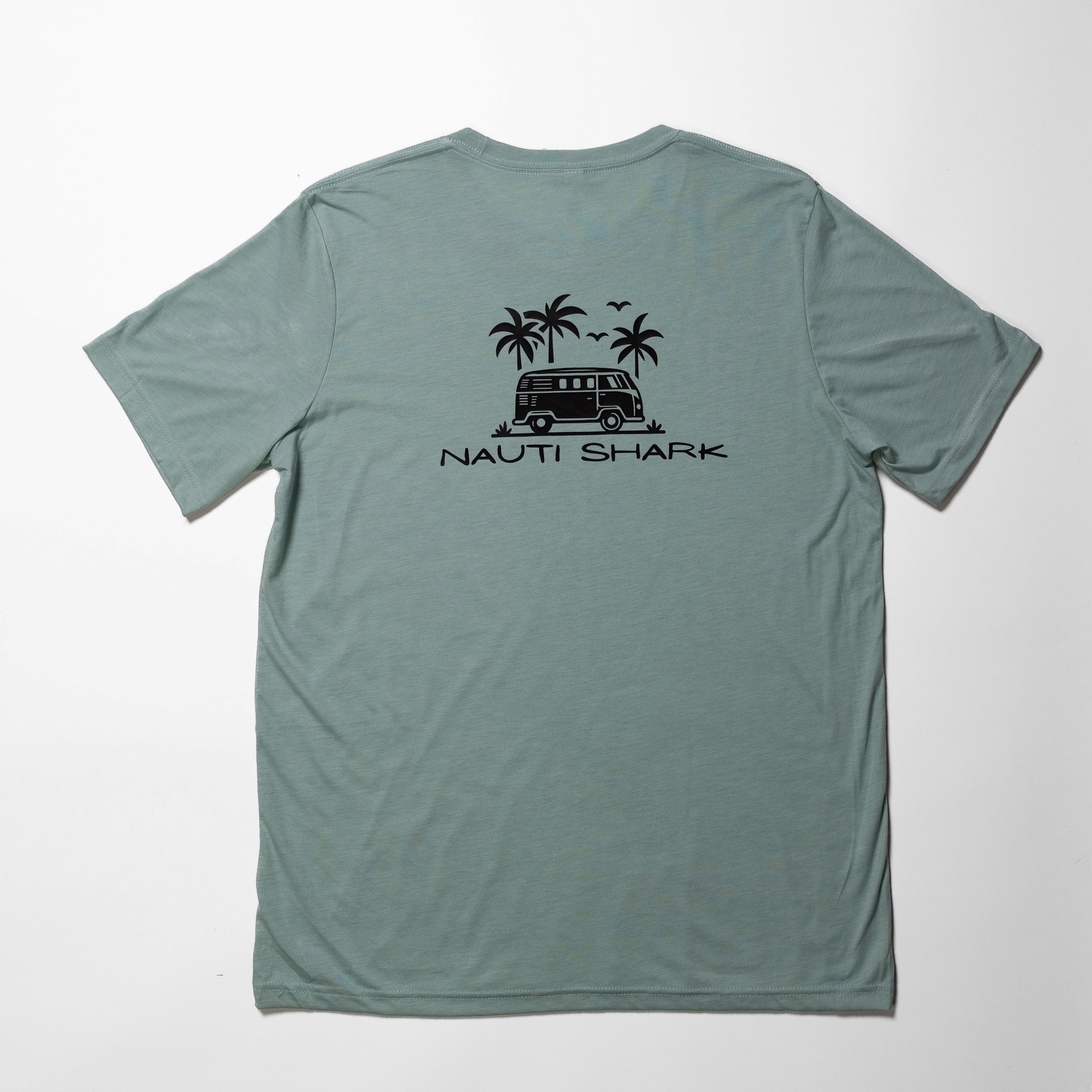 Dusty Blue COASTAL VAN T-Shirt - VAN BLACK LOGO