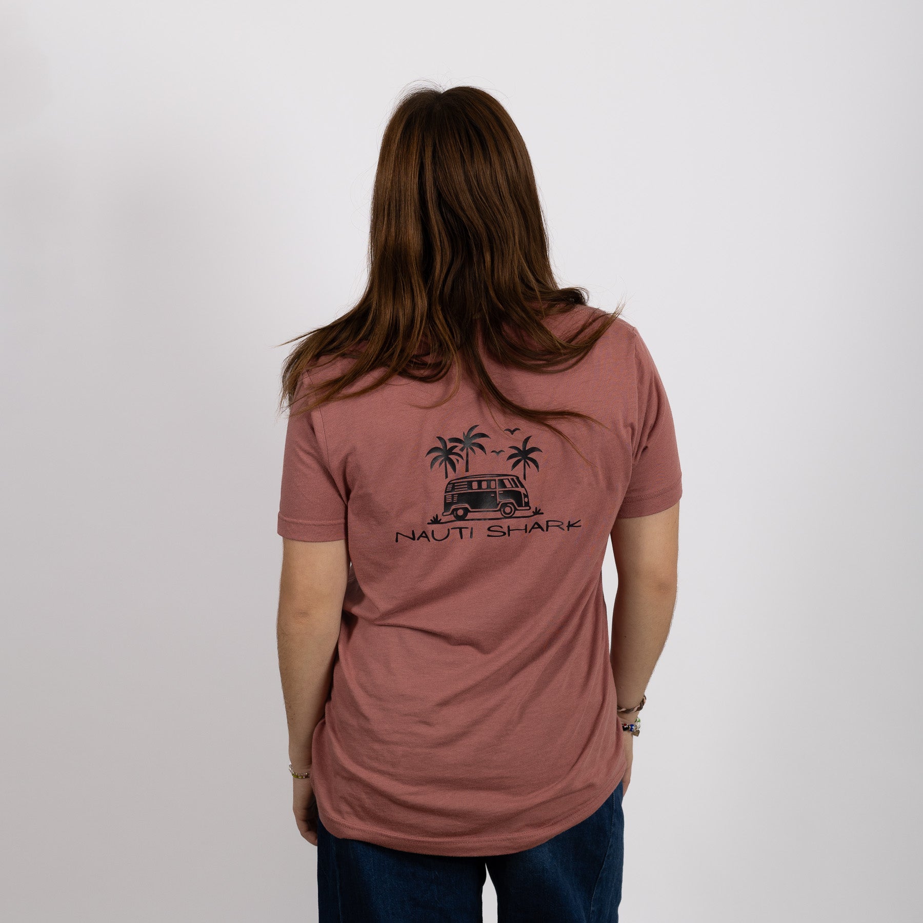 Mauve COASTAL VAN T-Shirt - VAN BLACK LOGO