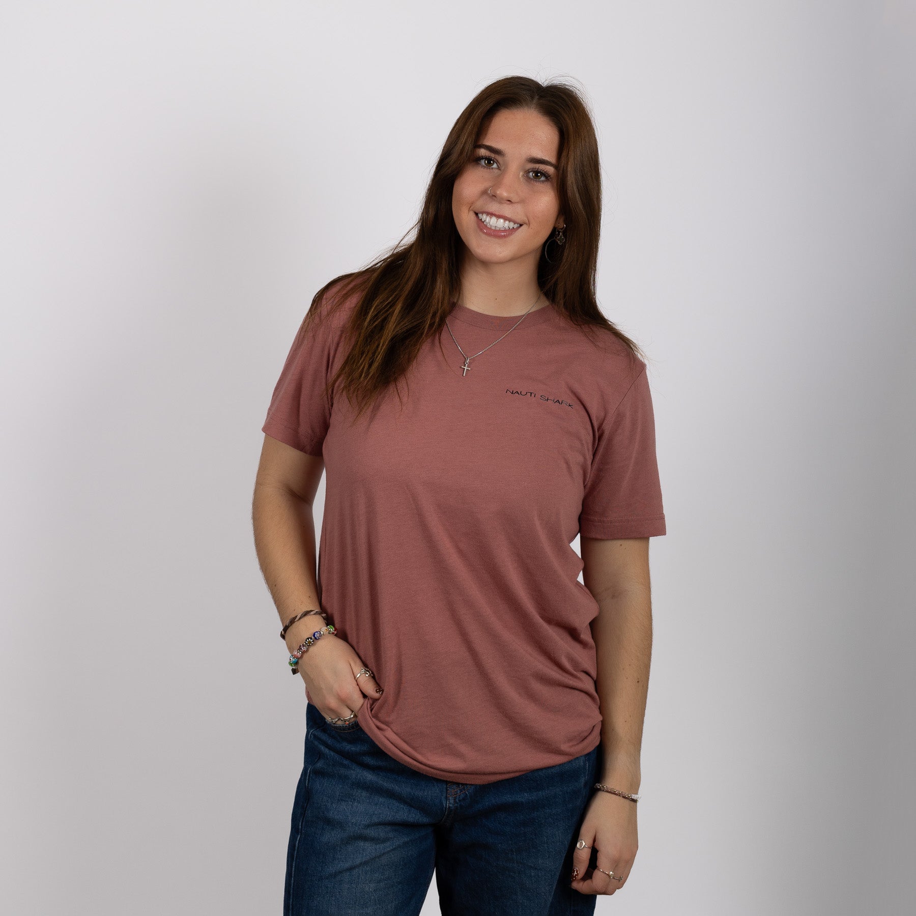Mauve COASTAL VAN T-Shirt - VAN BLACK LOGO