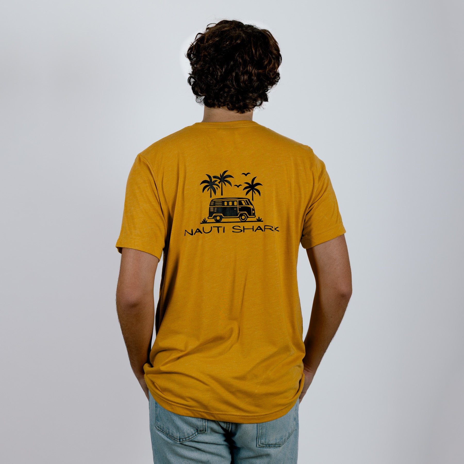 Mustard COASTAL VAN T-Shirt - VAN BLACK LOGO