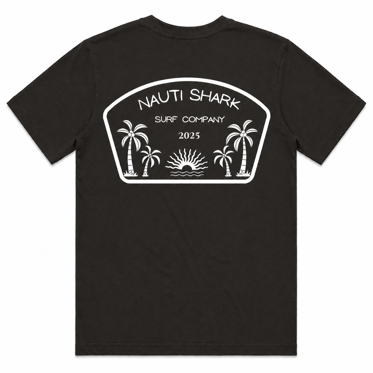 Black SURF COMPANY T-SHIRT - White Design