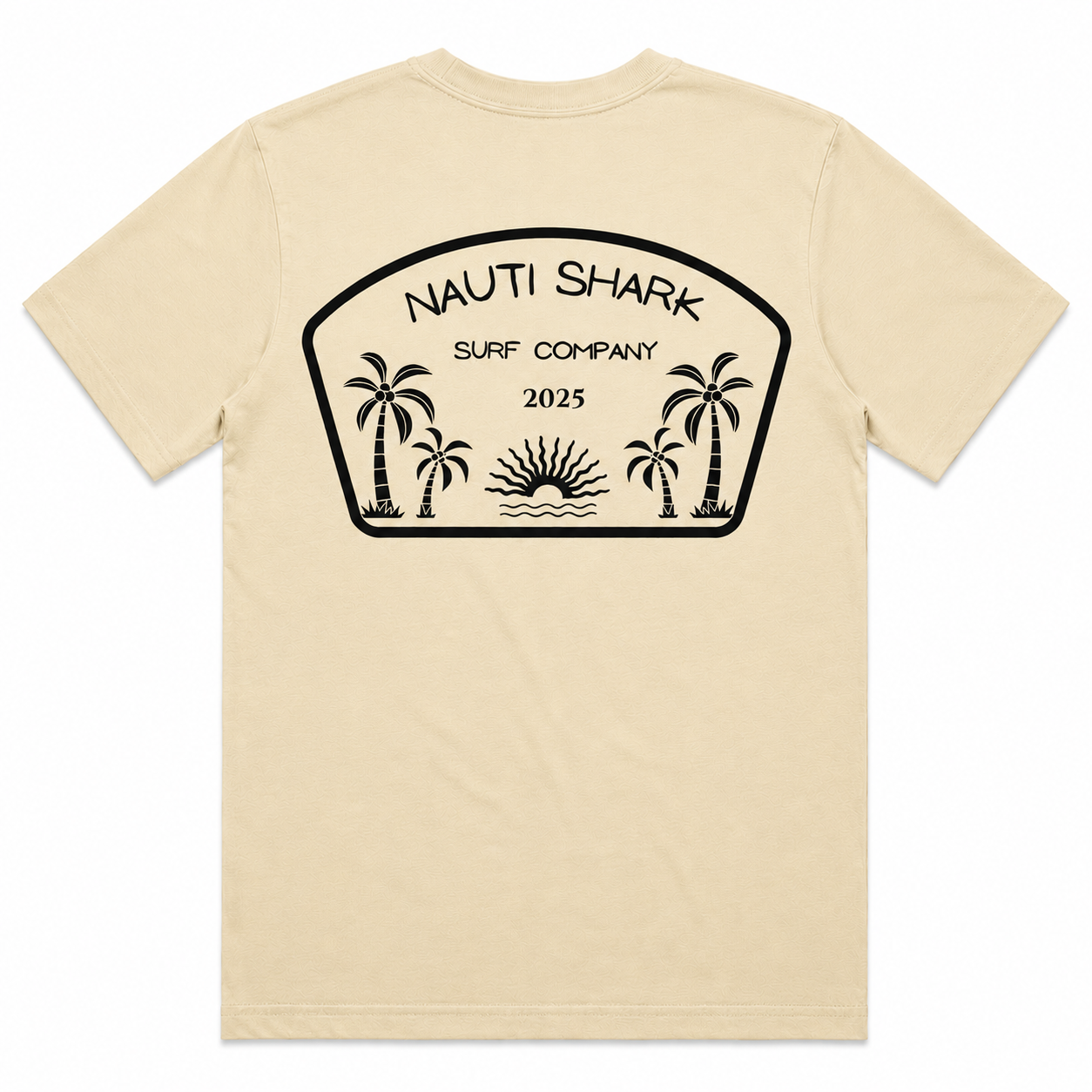 Natural SURF COMPANY T-SHIRT - Black Design