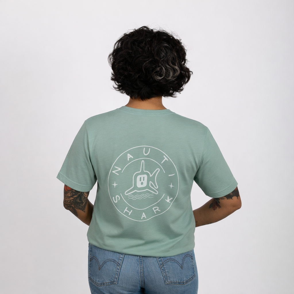 Dusty Blue CLASSIC T-Shirt - CLASSIC WHITE LOGO