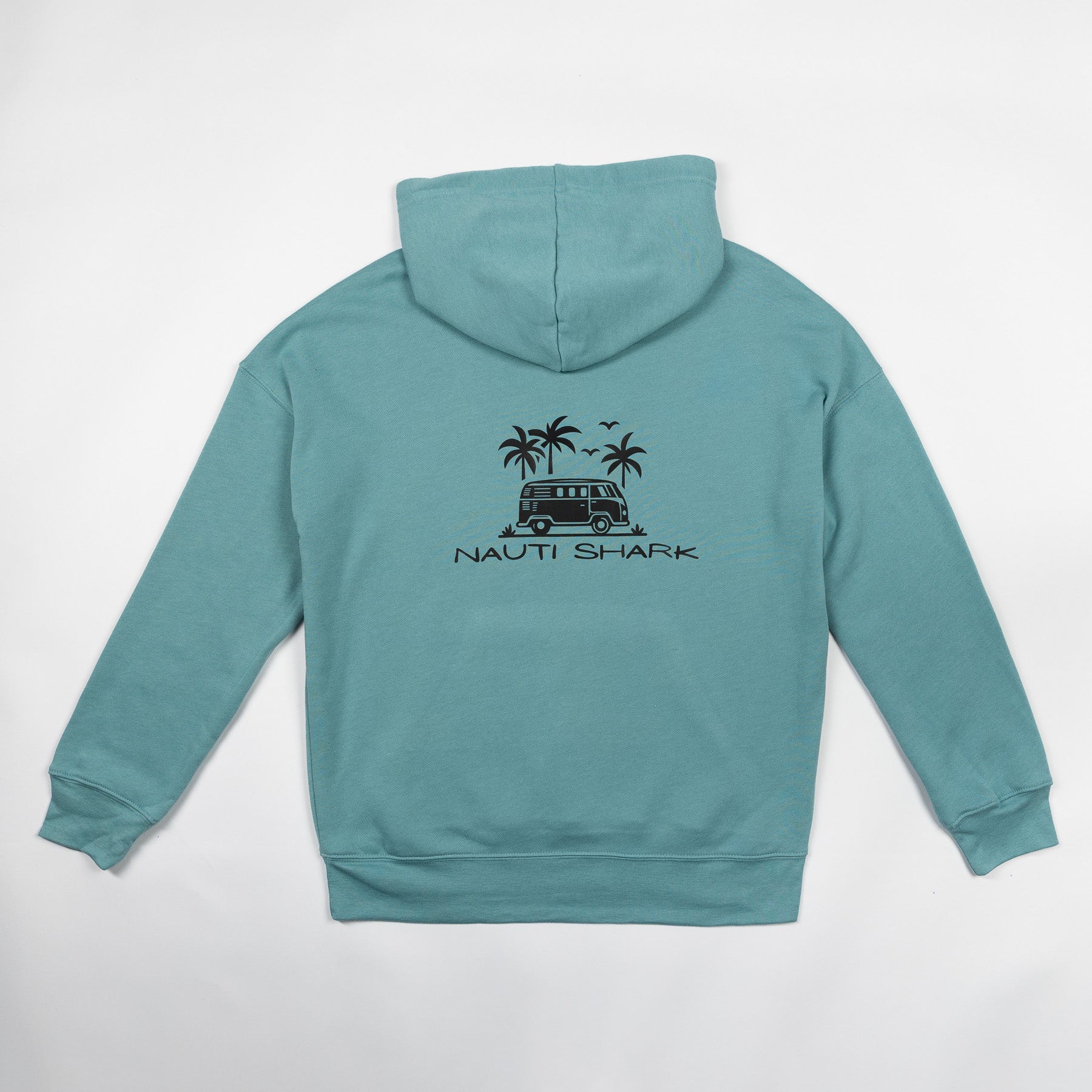 HOODIE W/ BLACK VAN LOGO - HEATHER BLUE
