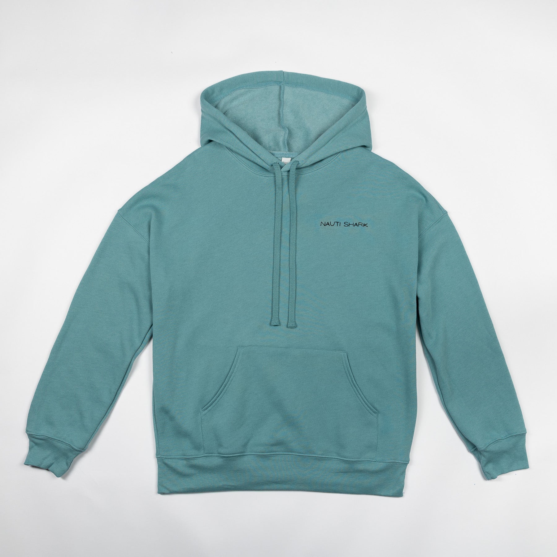 HOODIE W/ BLACK VAN LOGO - HEATHER BLUE