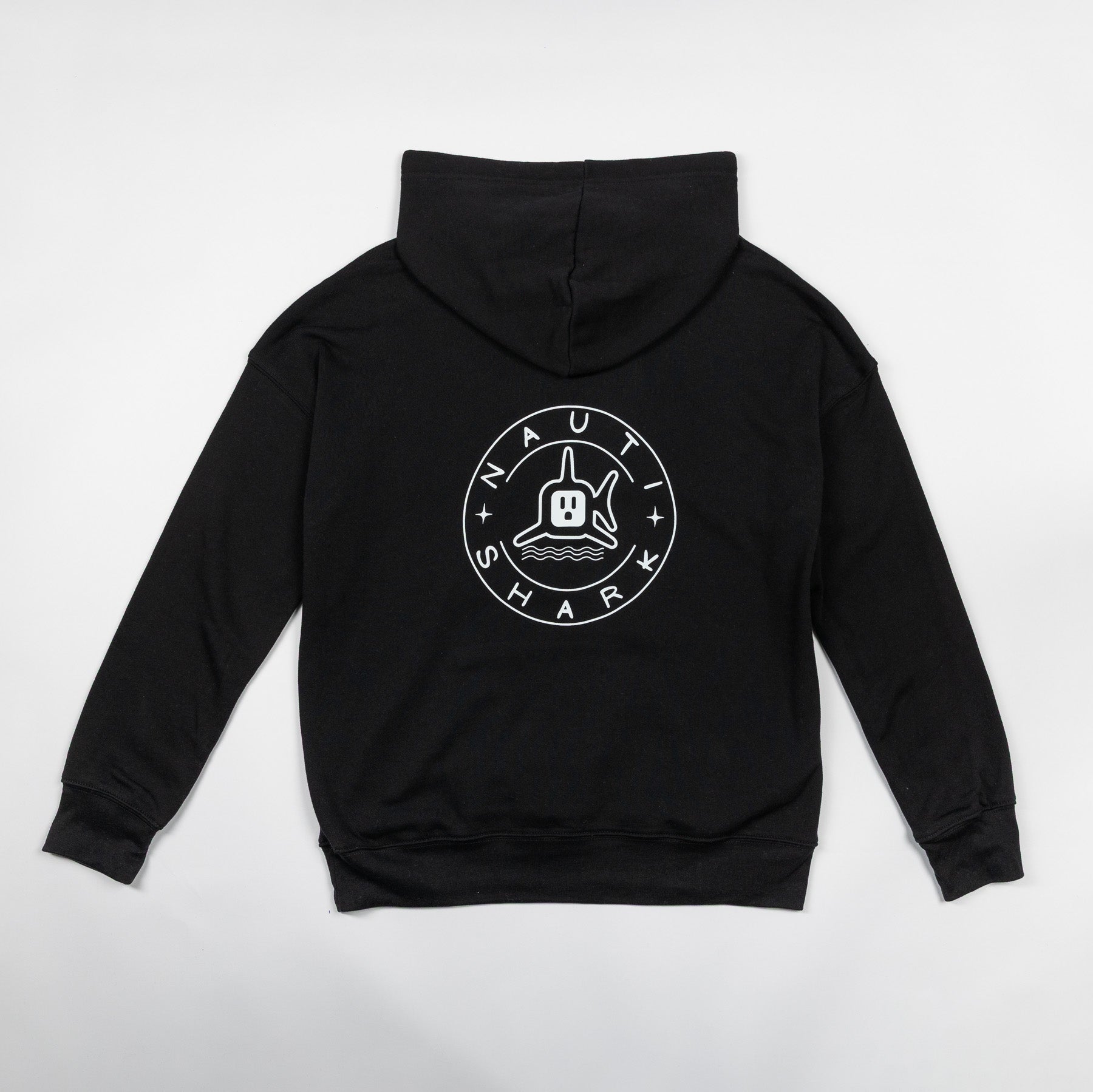 HOODIE W/ WHITE CLASSIC CIRCLE LOGO - BLACK