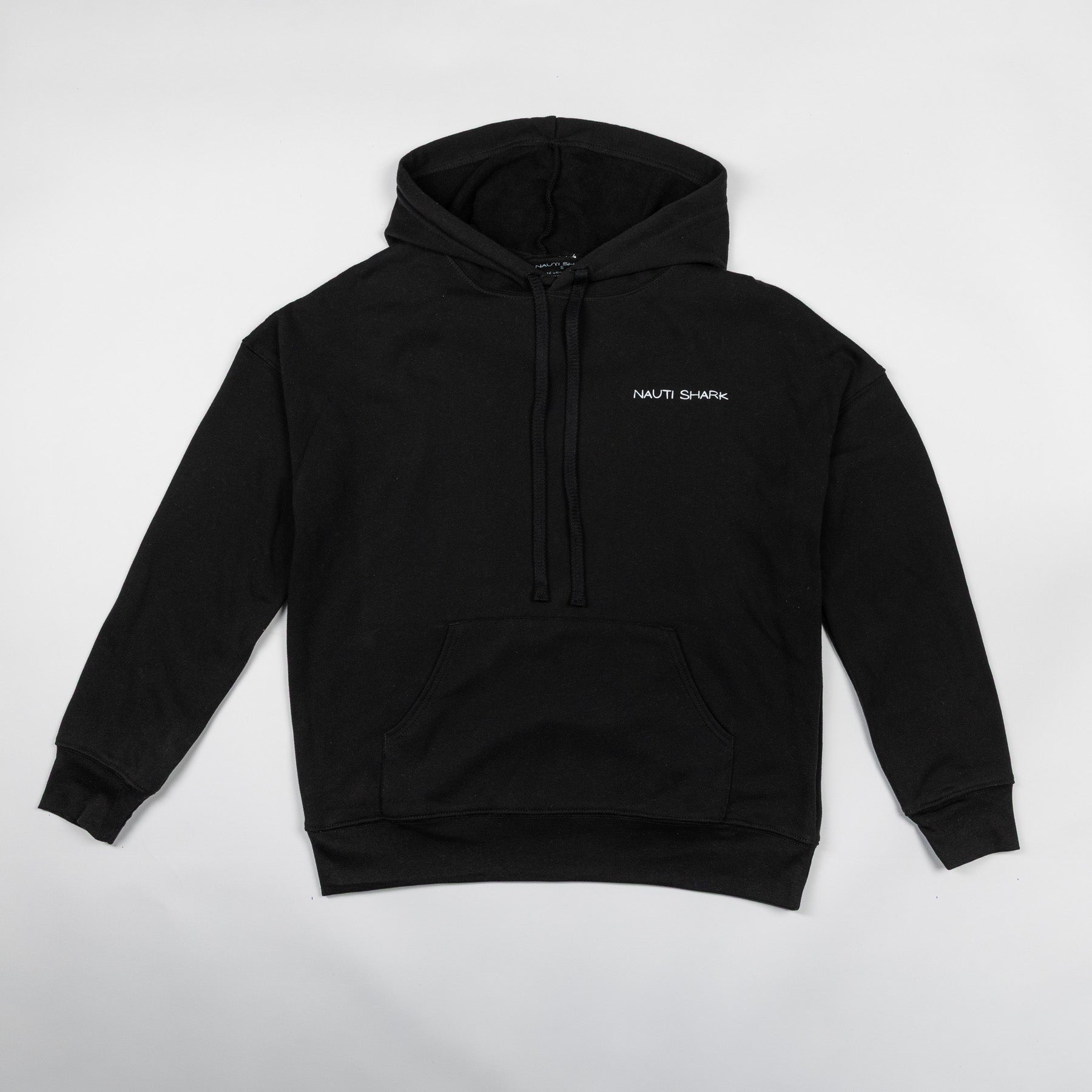HOODIE W/ WHITE CLASSIC CIRCLE LOGO - BLACK
