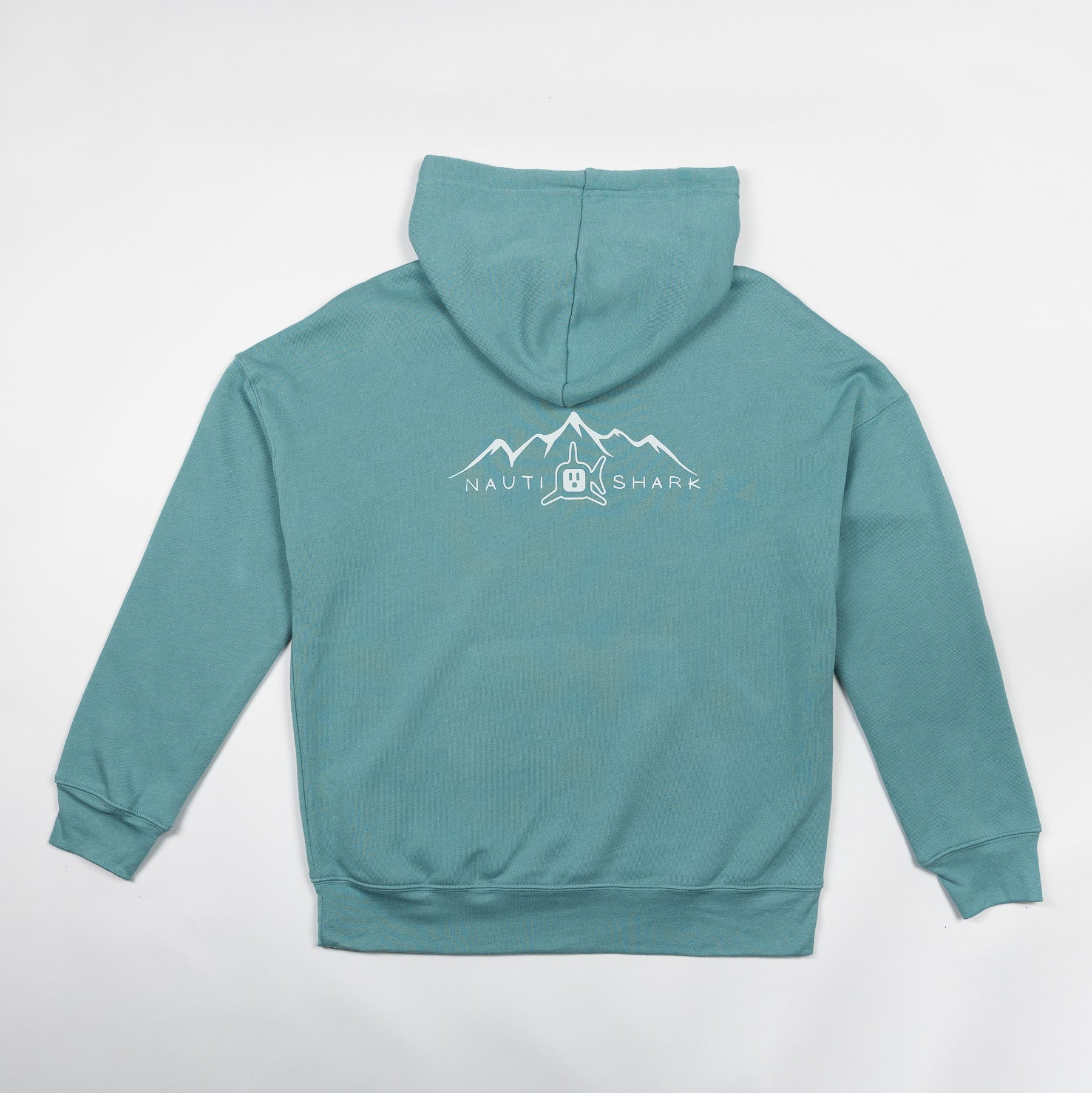 HOODIE W/ WHITE MOUNTAIN LOGO - HEATHER BLUE – Nauti Shark
