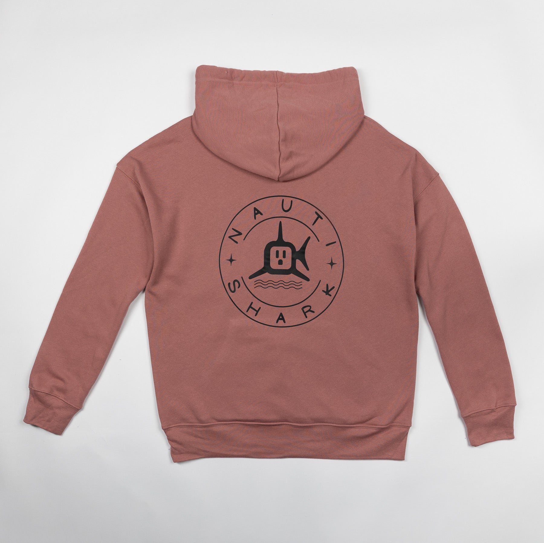 HOODIE W/ BLACK CLASSIC CIRCLE LOGO - MAUVE