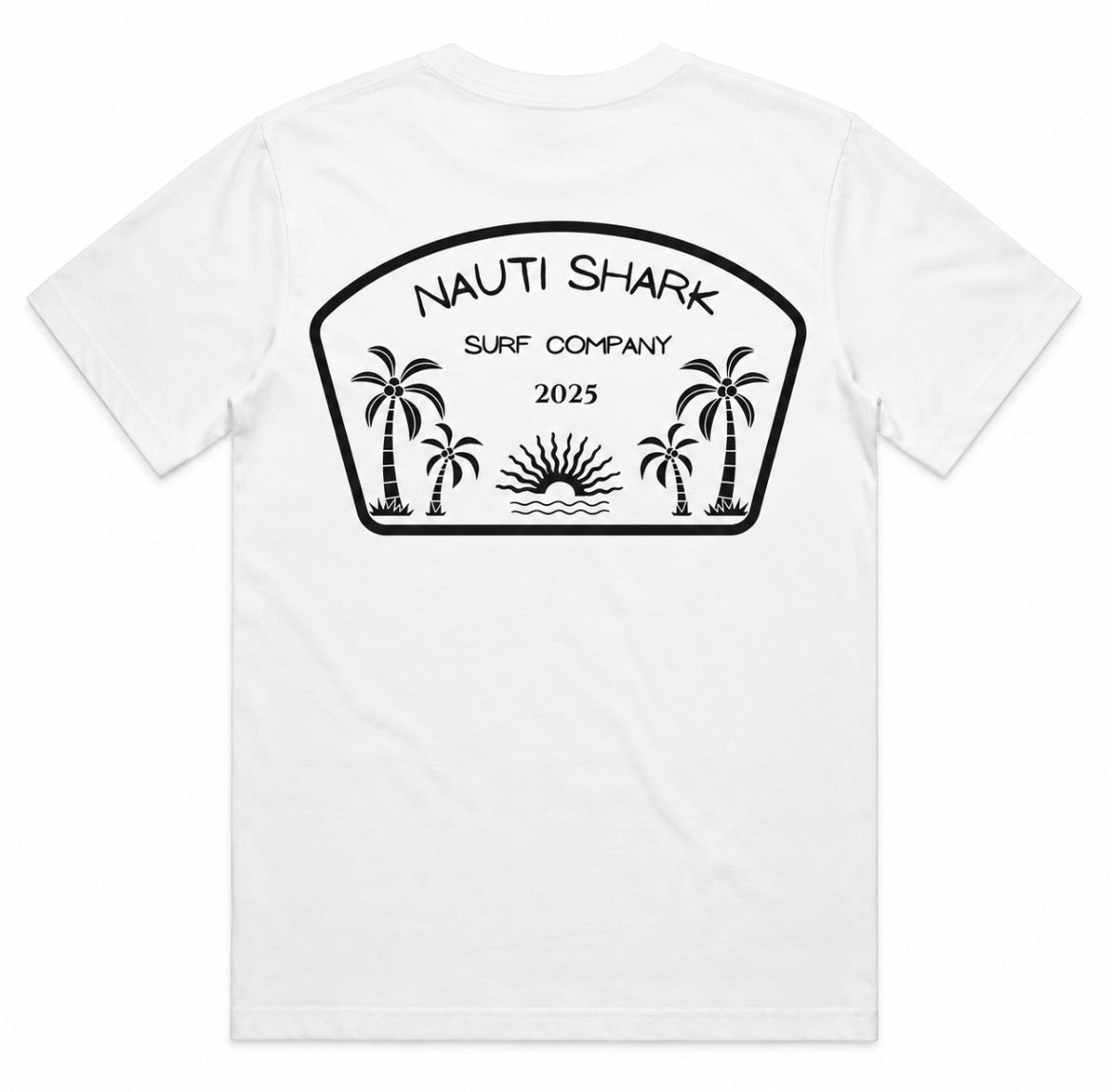 White SURF COMPANY T-SHIRT - Black Design