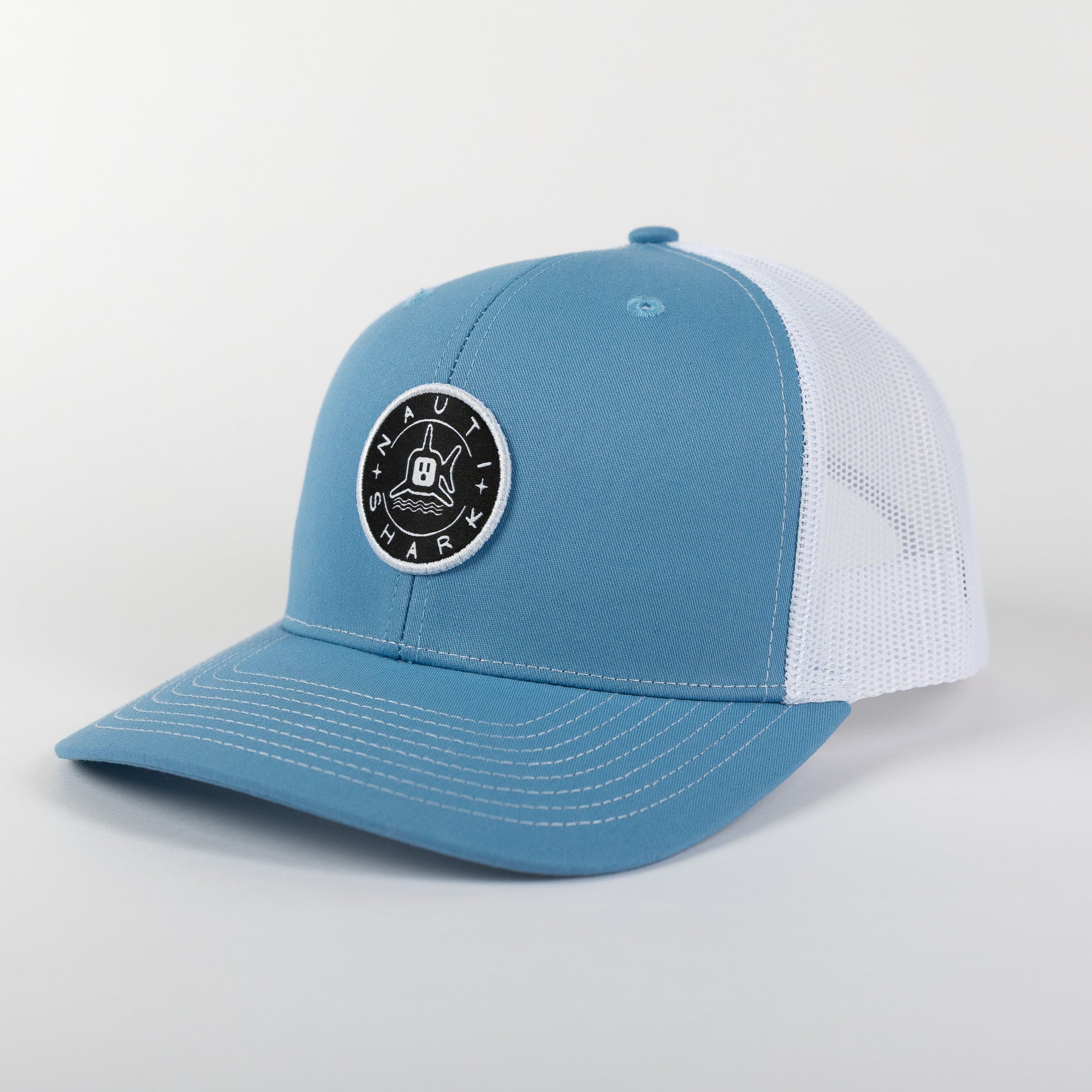 Classic Circle Trucker - Cyan/White