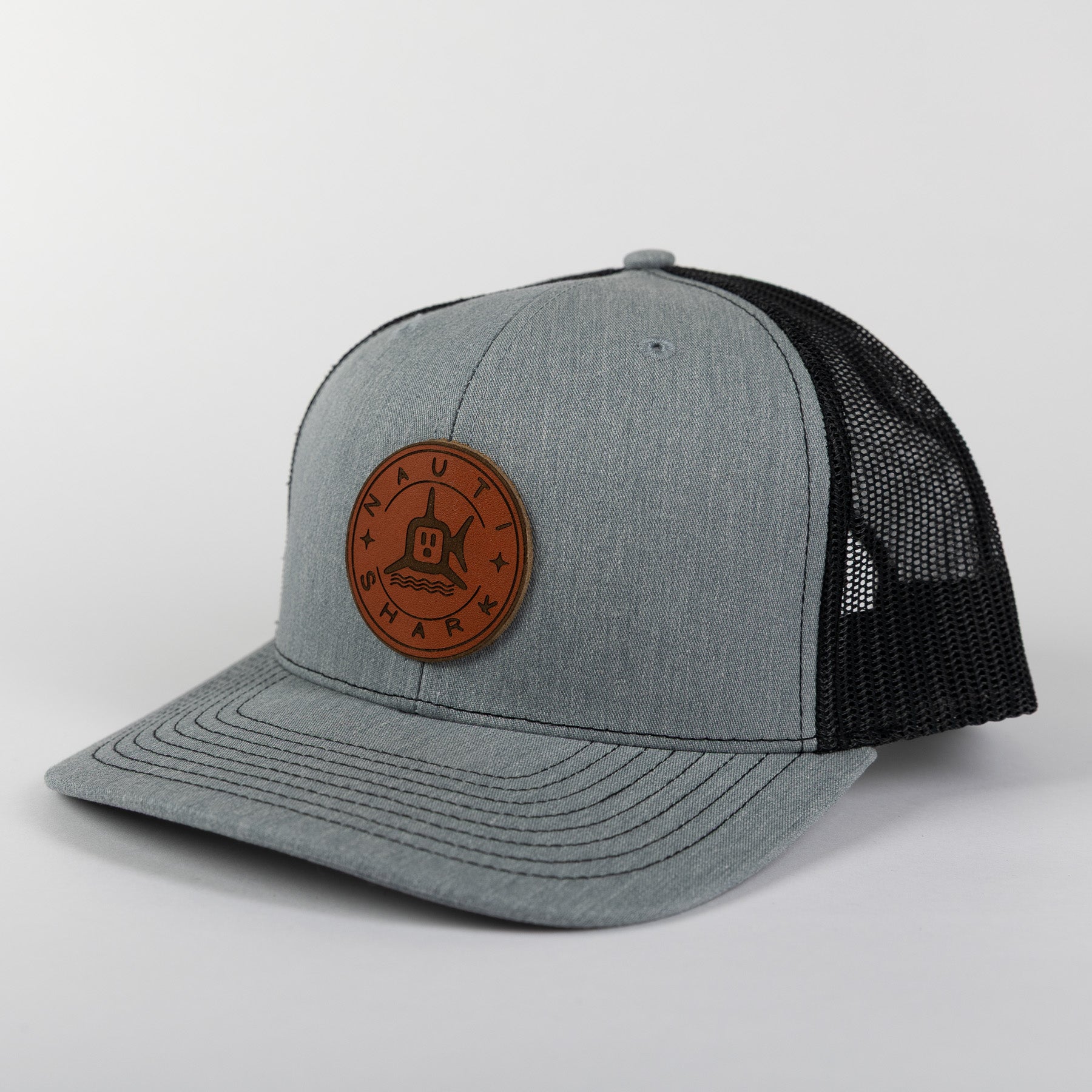 Leather Classic Circle Trucker - Grey/Black