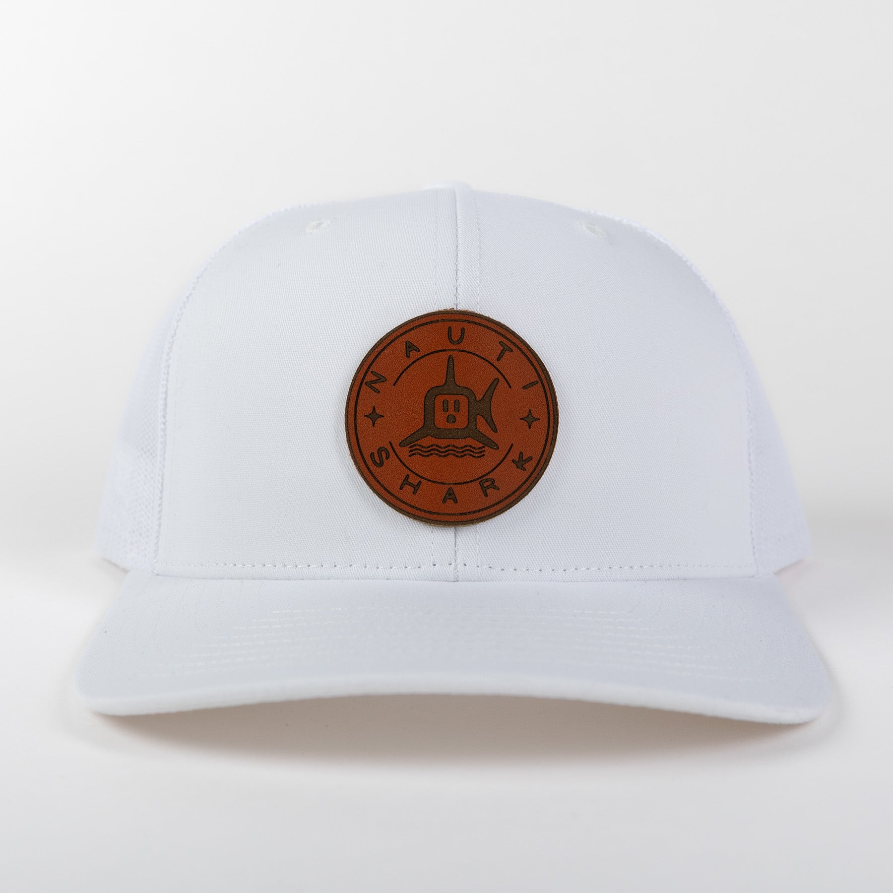 Leather Classic Circle Trucker - White