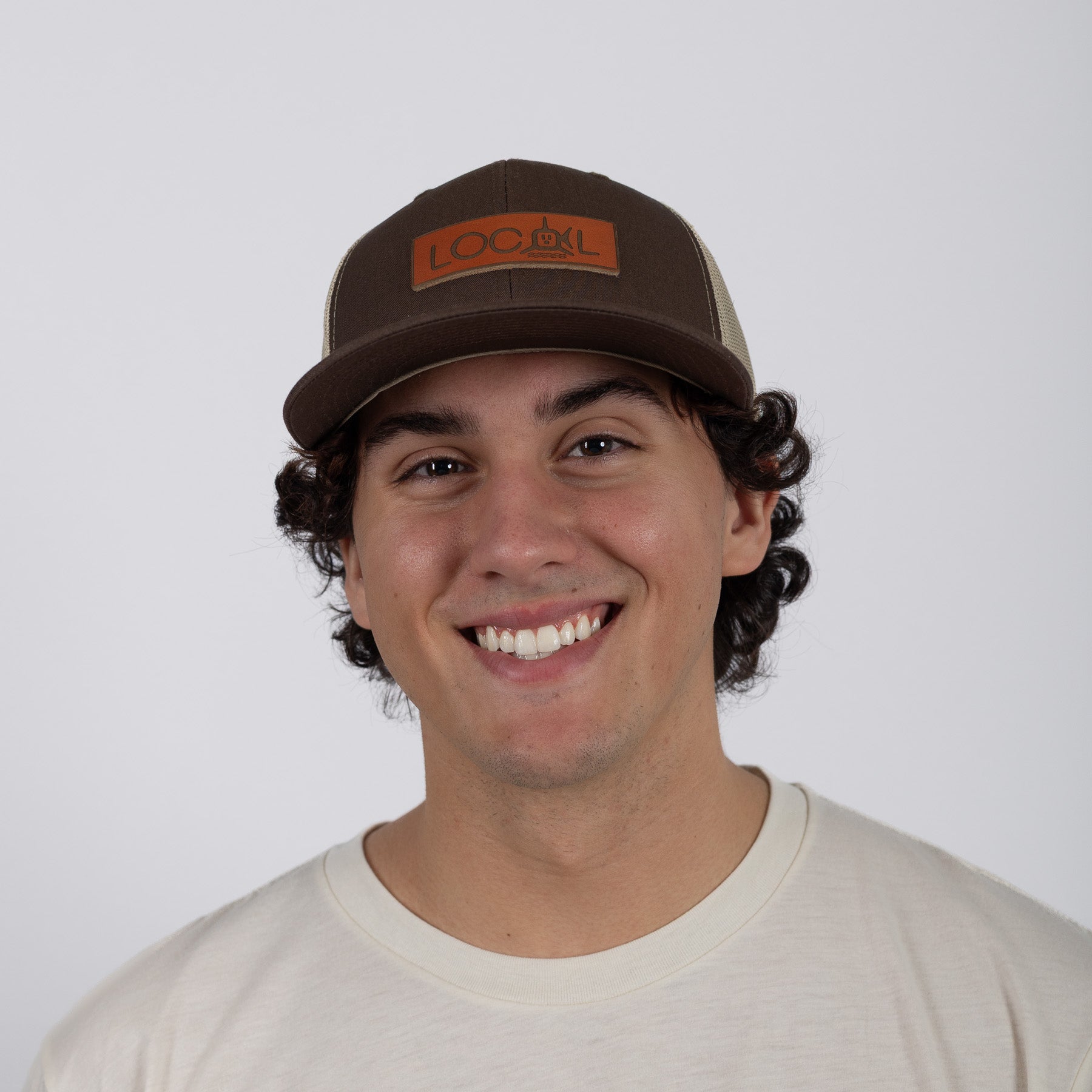 Leather Local Trucker - Brown/Khaki
