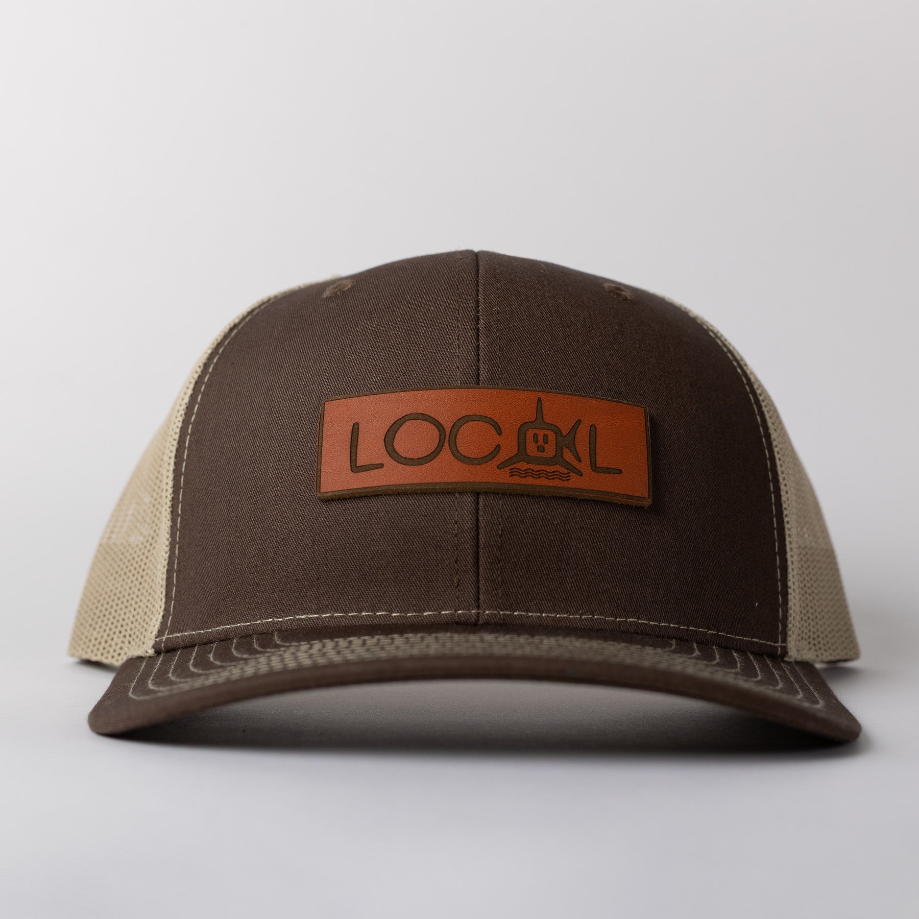 Leather Local Trucker - Brown/Khaki