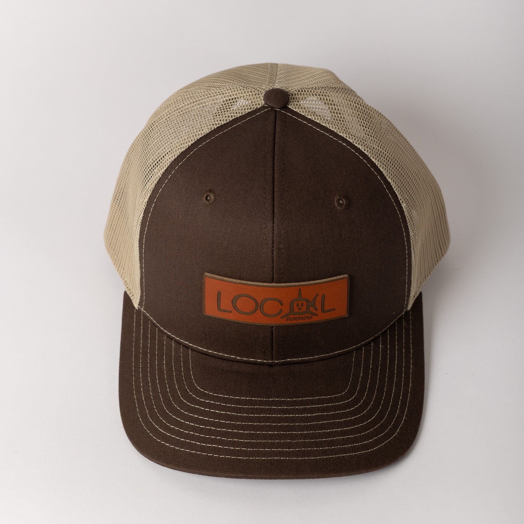 Leather Local Trucker - Brown/Khaki