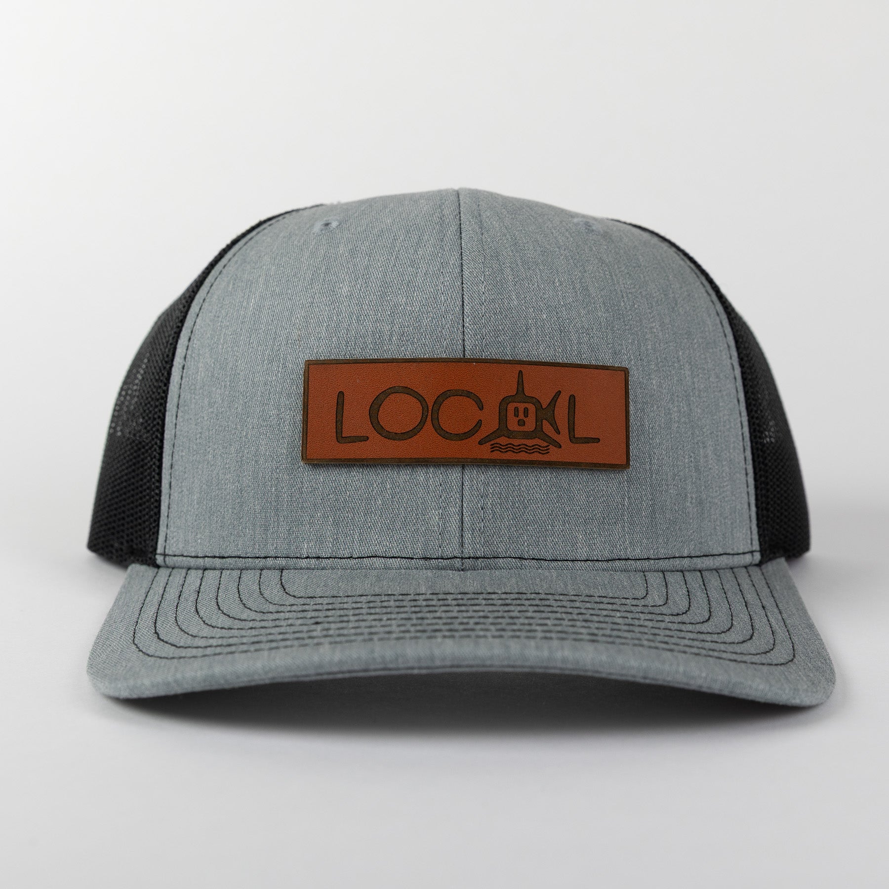 Leather Local Trucker - Grey/Black