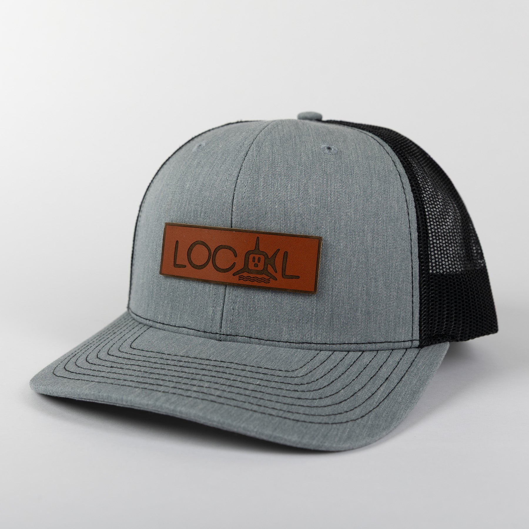 Leather Local Trucker - Grey/Black