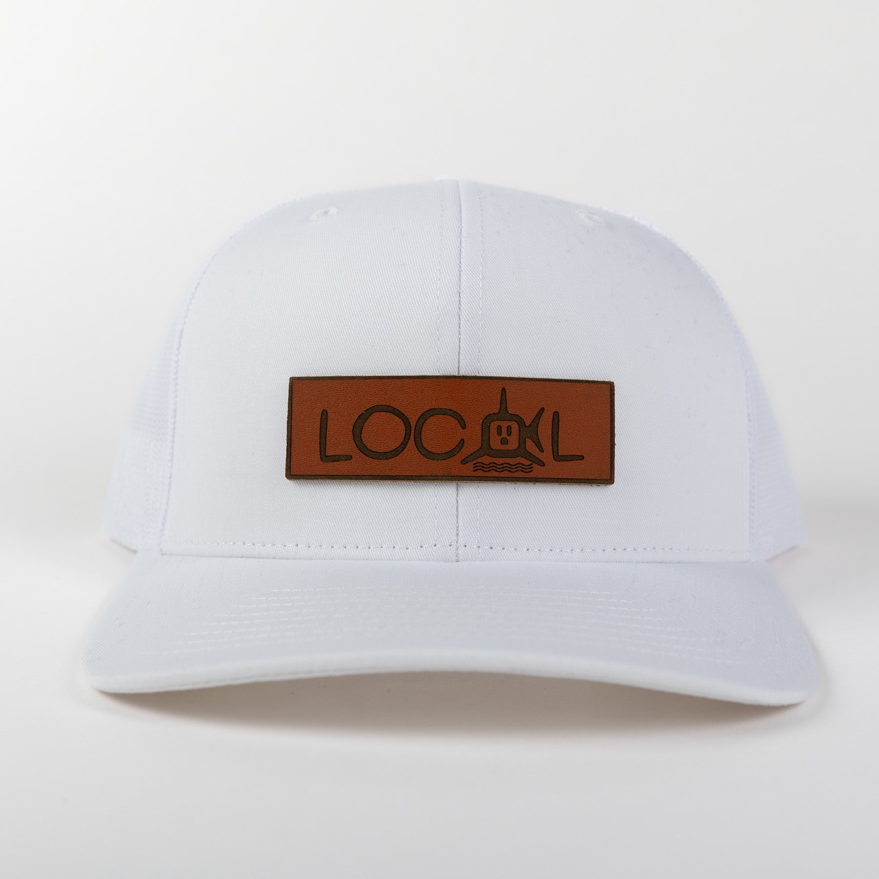 Leather Local Trucker - White