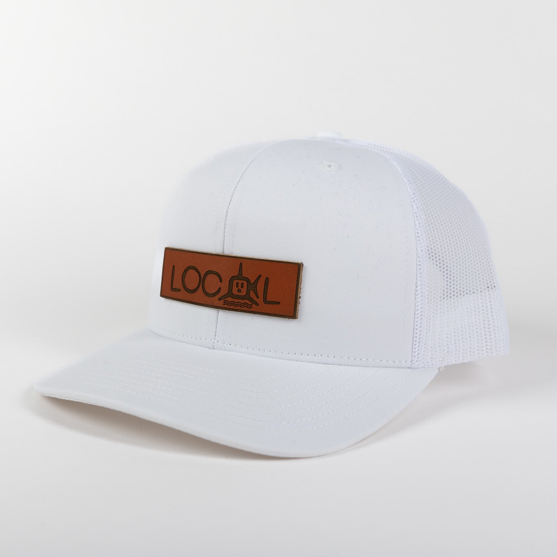 Leather Local Trucker - White