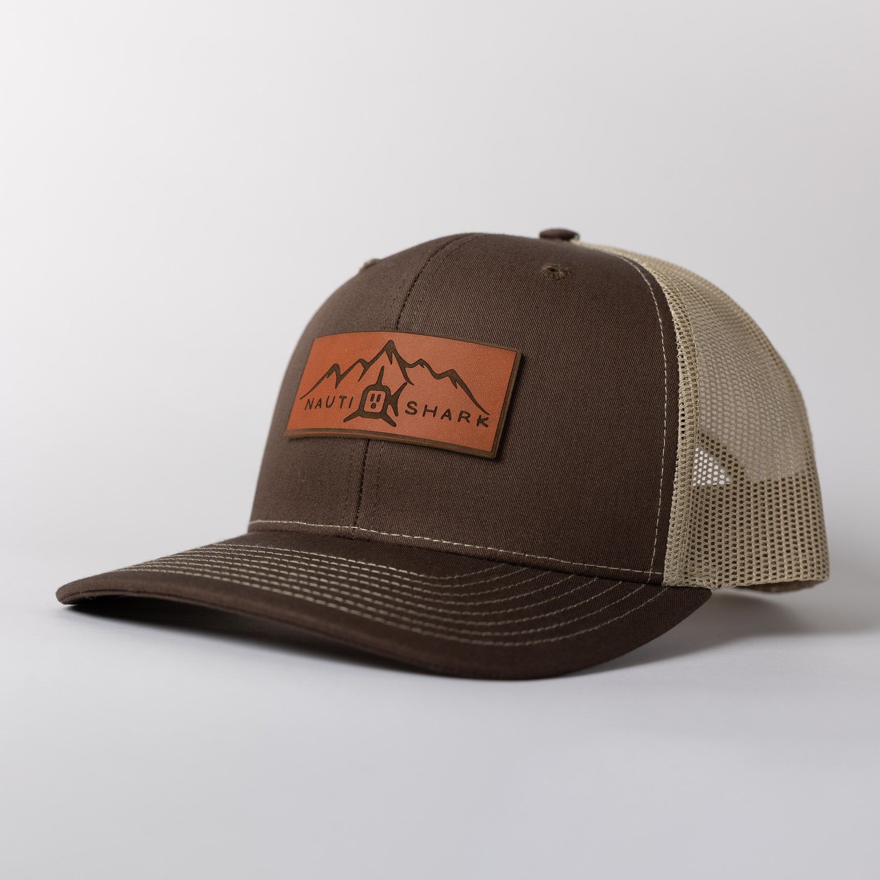 Leather Mountain Trucker - Brown/Khaki