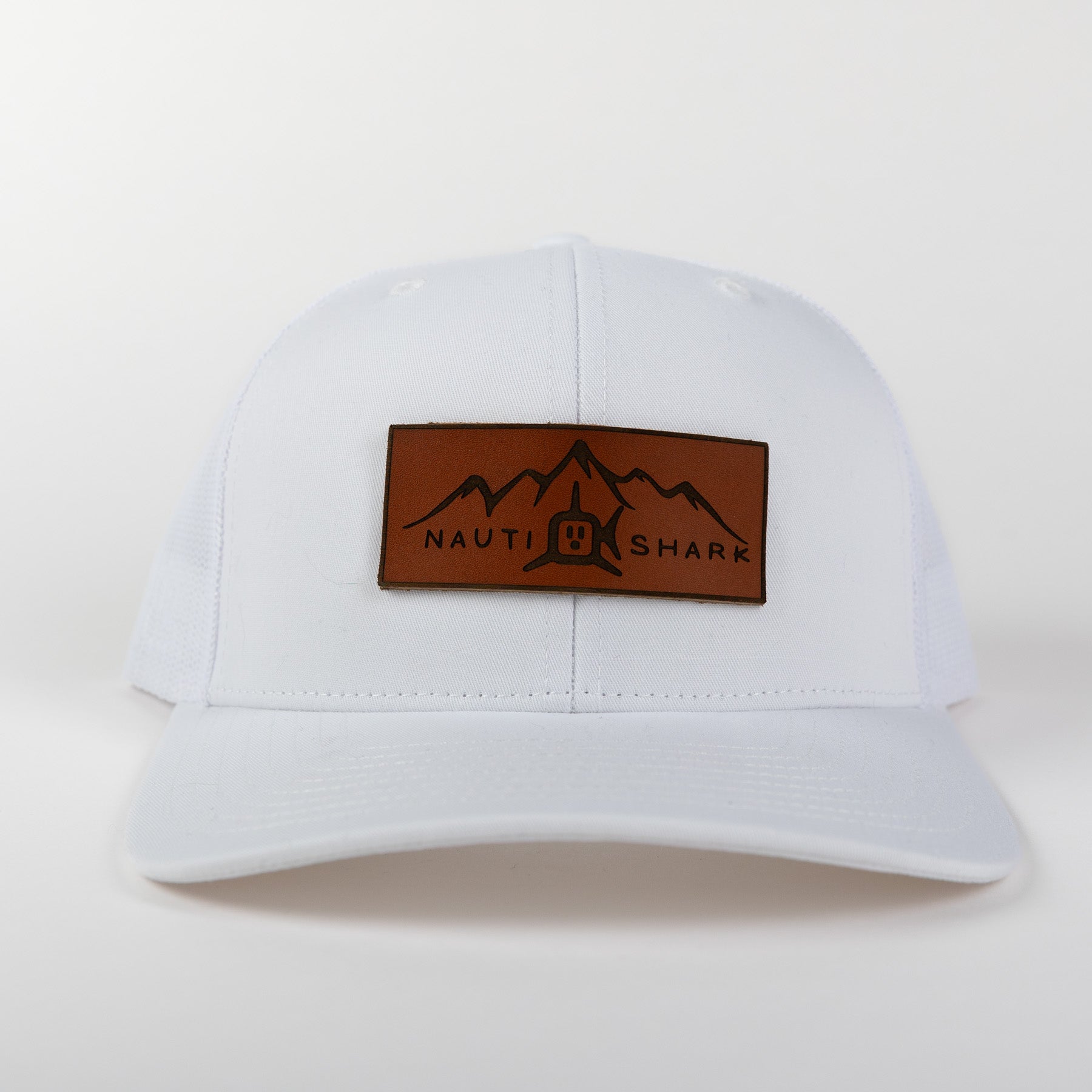 Leather Mountain Trucker - White