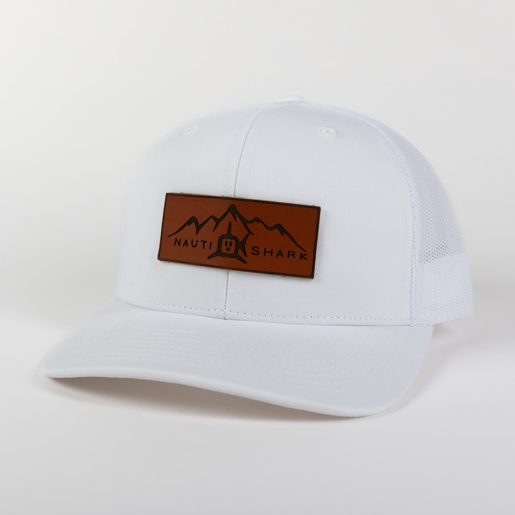 Leather Mountain Trucker - White