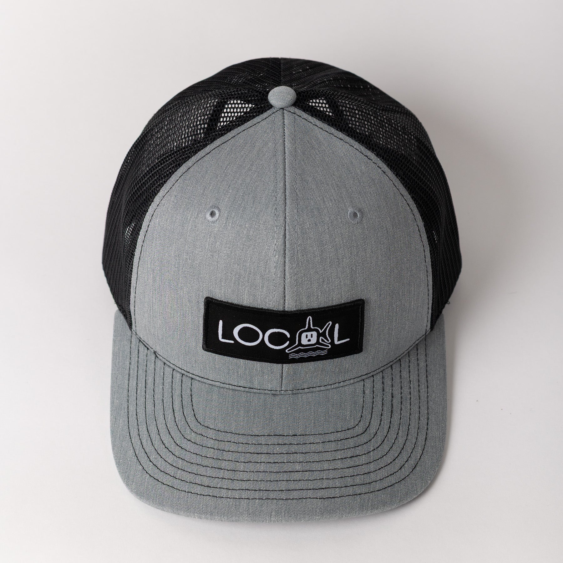 White Local Trucker - Grey/Black