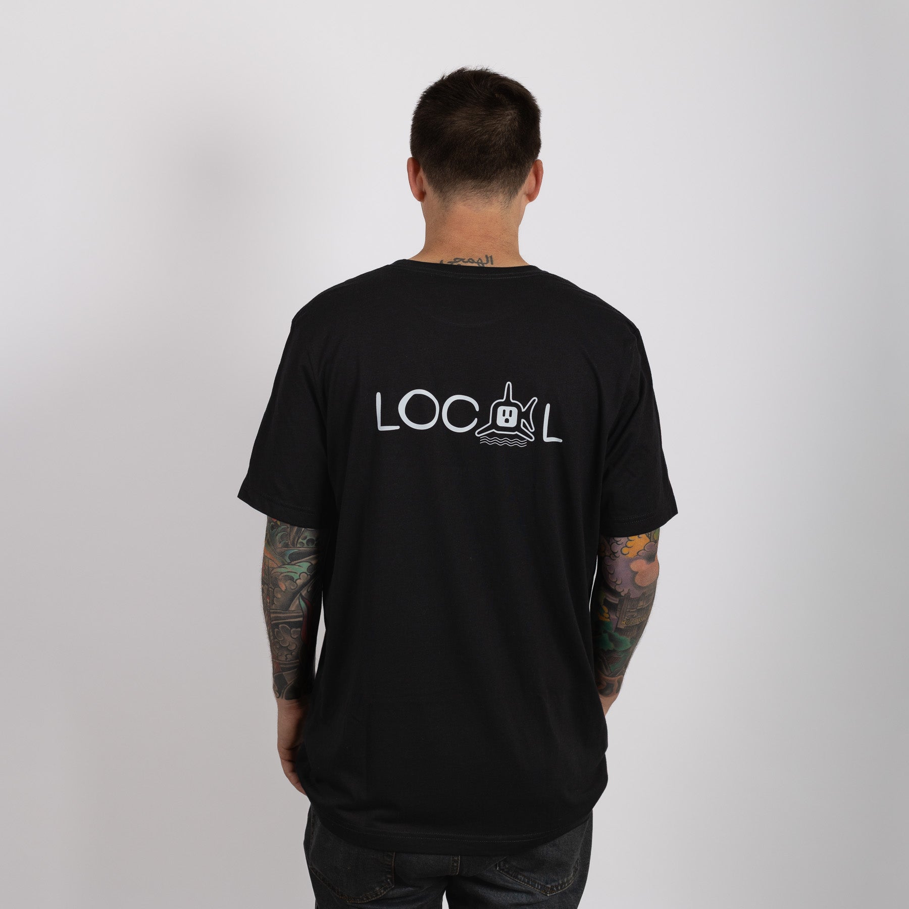 Black LOCAL T-Shirt - LOCAL WHITE LOGO