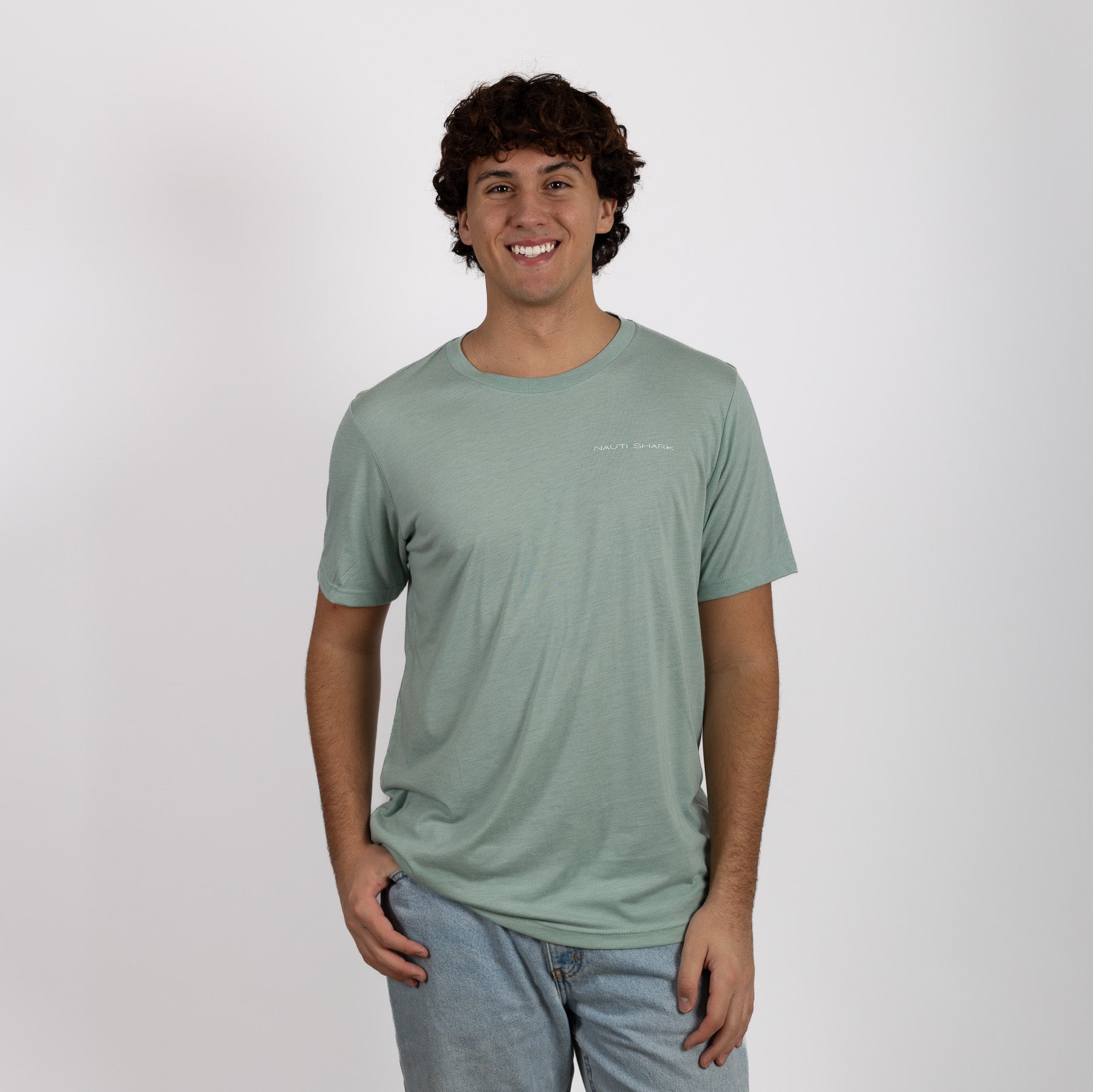 Dusty Blue LOCAL T-Shirt - LOCAL WHITE LOGO