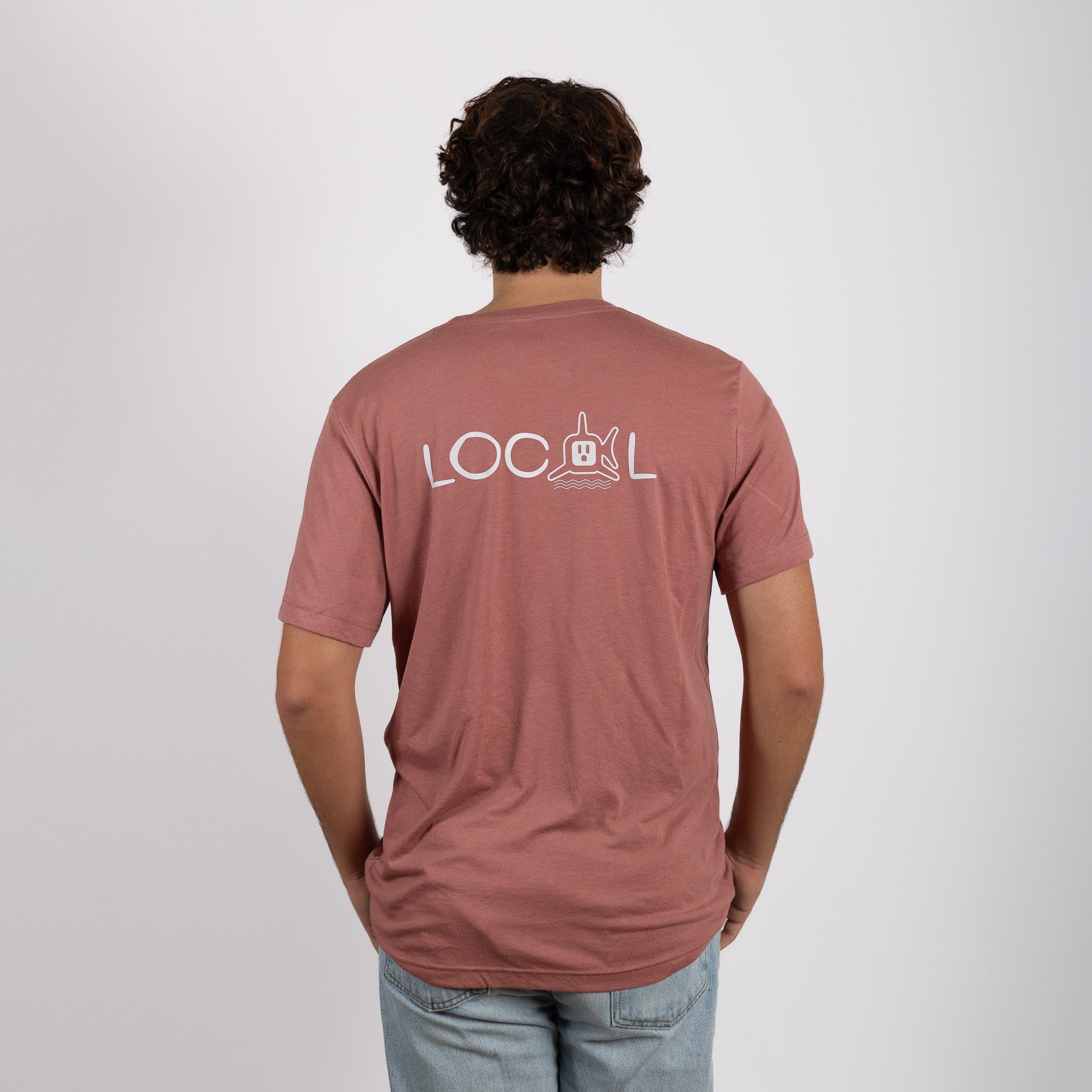 Mauve LOCAL T-Shirt - LOCAL WHITE LOGO