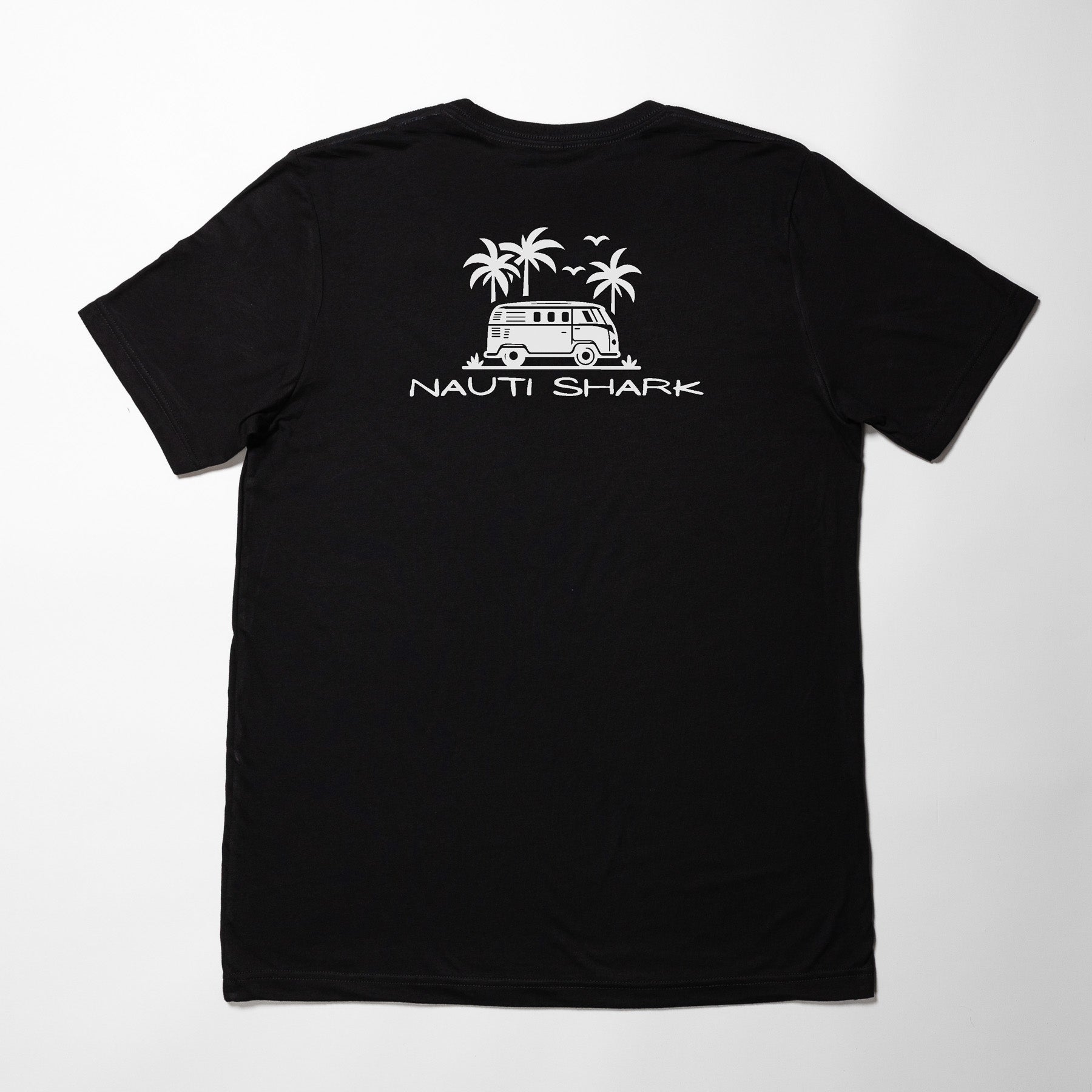 Black COASTAL VAN T-Shirt - VAN WHITE LOGO