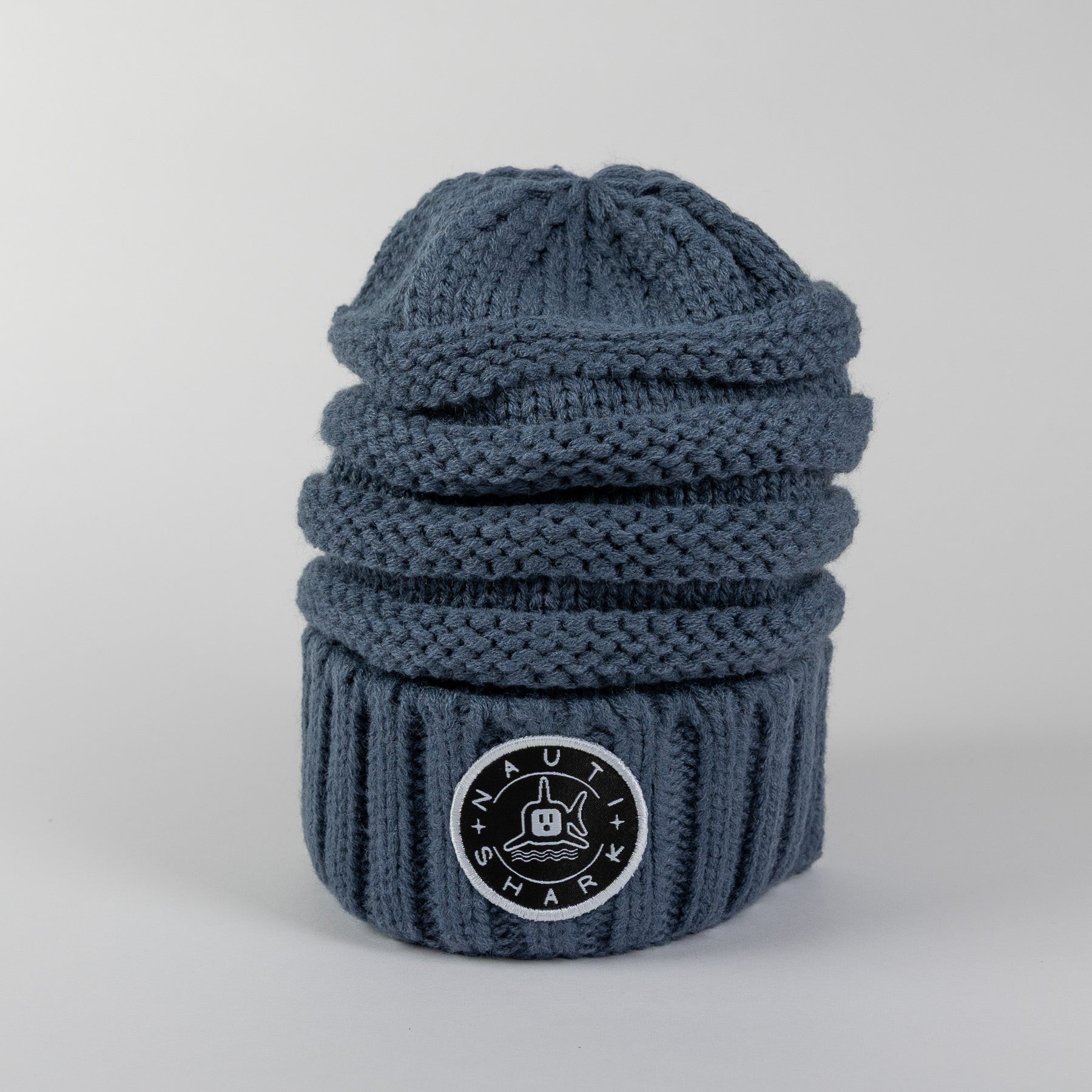 Classic Circle Knit Beanie - Denim