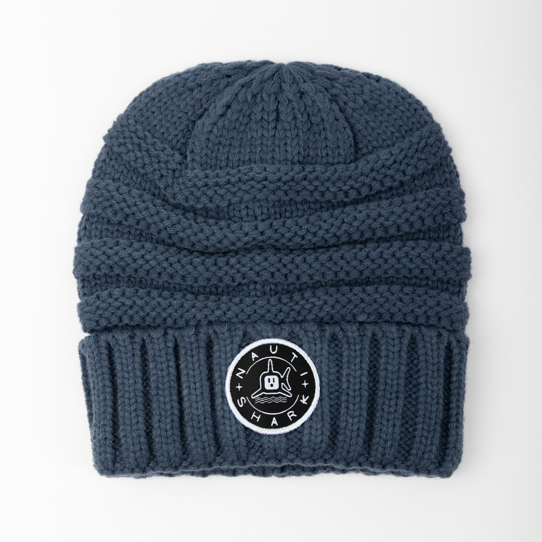Classic Circle Knit Beanie - Denim