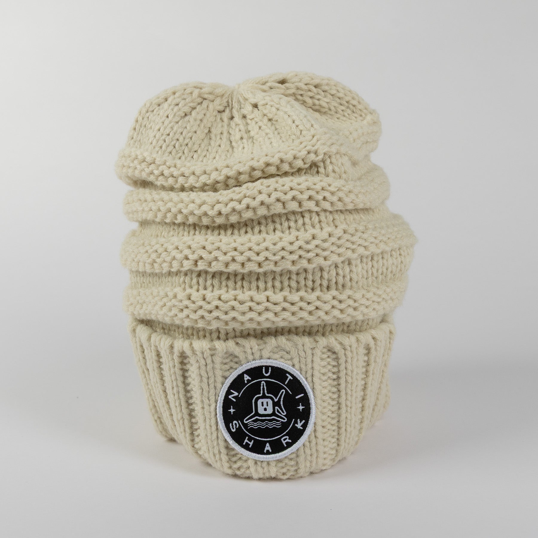 Classic Circle Knit Beanie - Ivory