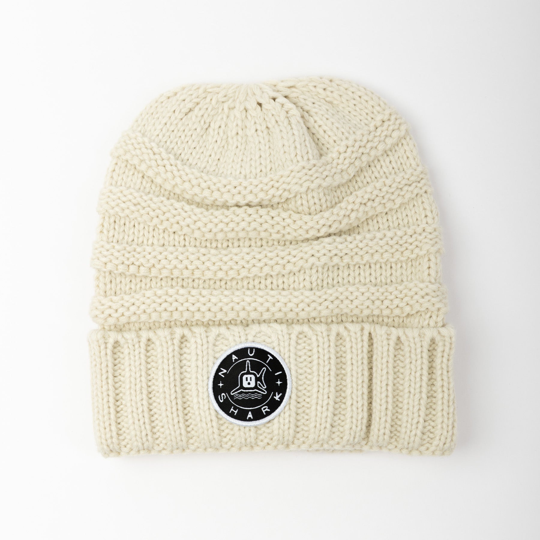 Classic Circle Knit Beanie - Ivory