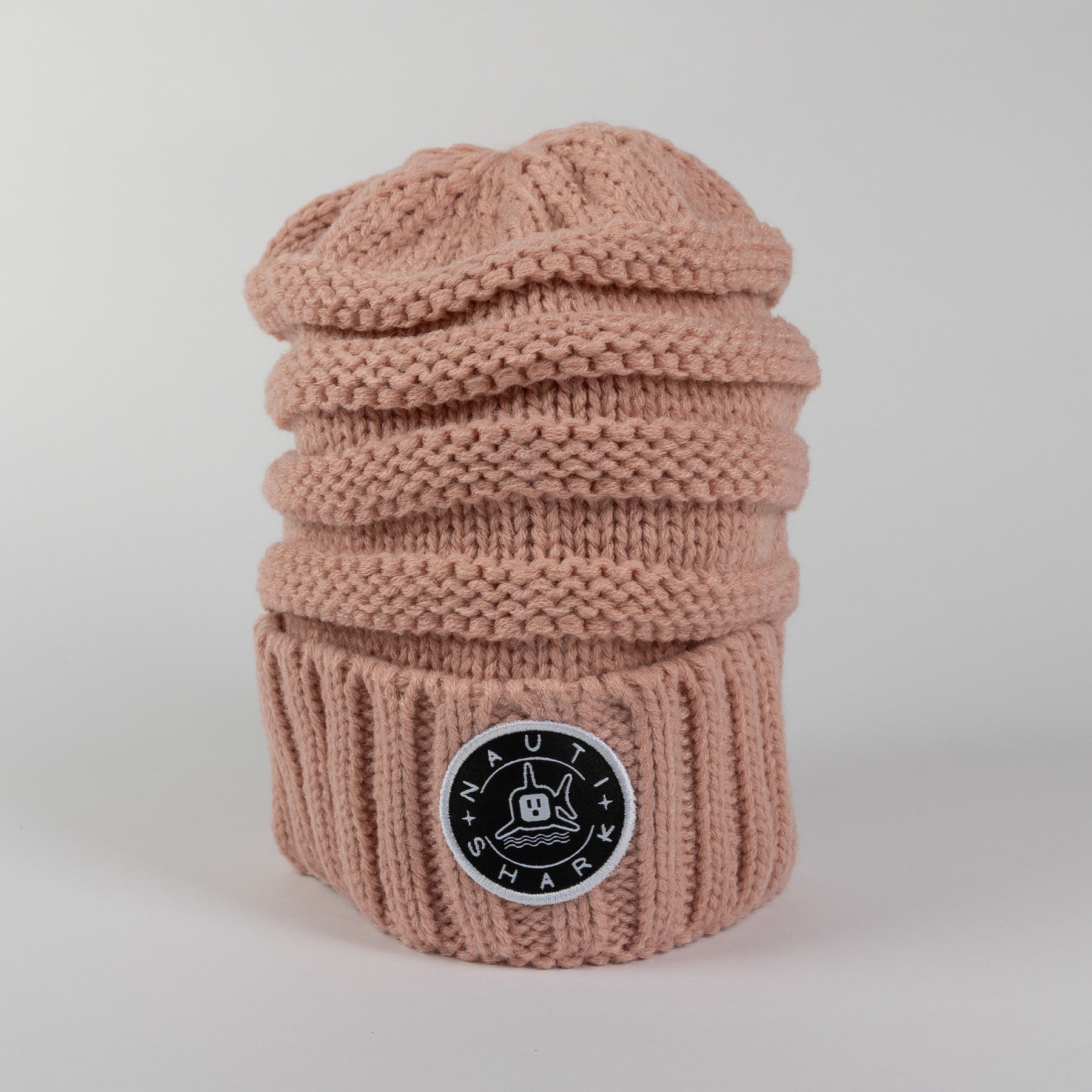 Classic Circle Knit Beanie - Rose