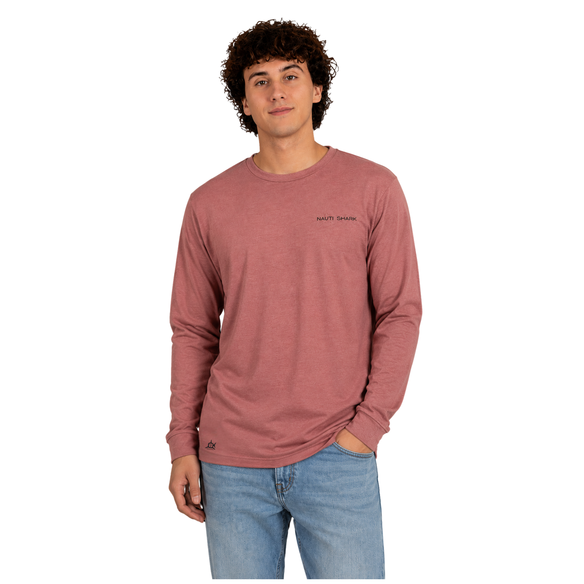 Mauve KRAKEN Long Sleeve T-SHIRT - Black & White Design