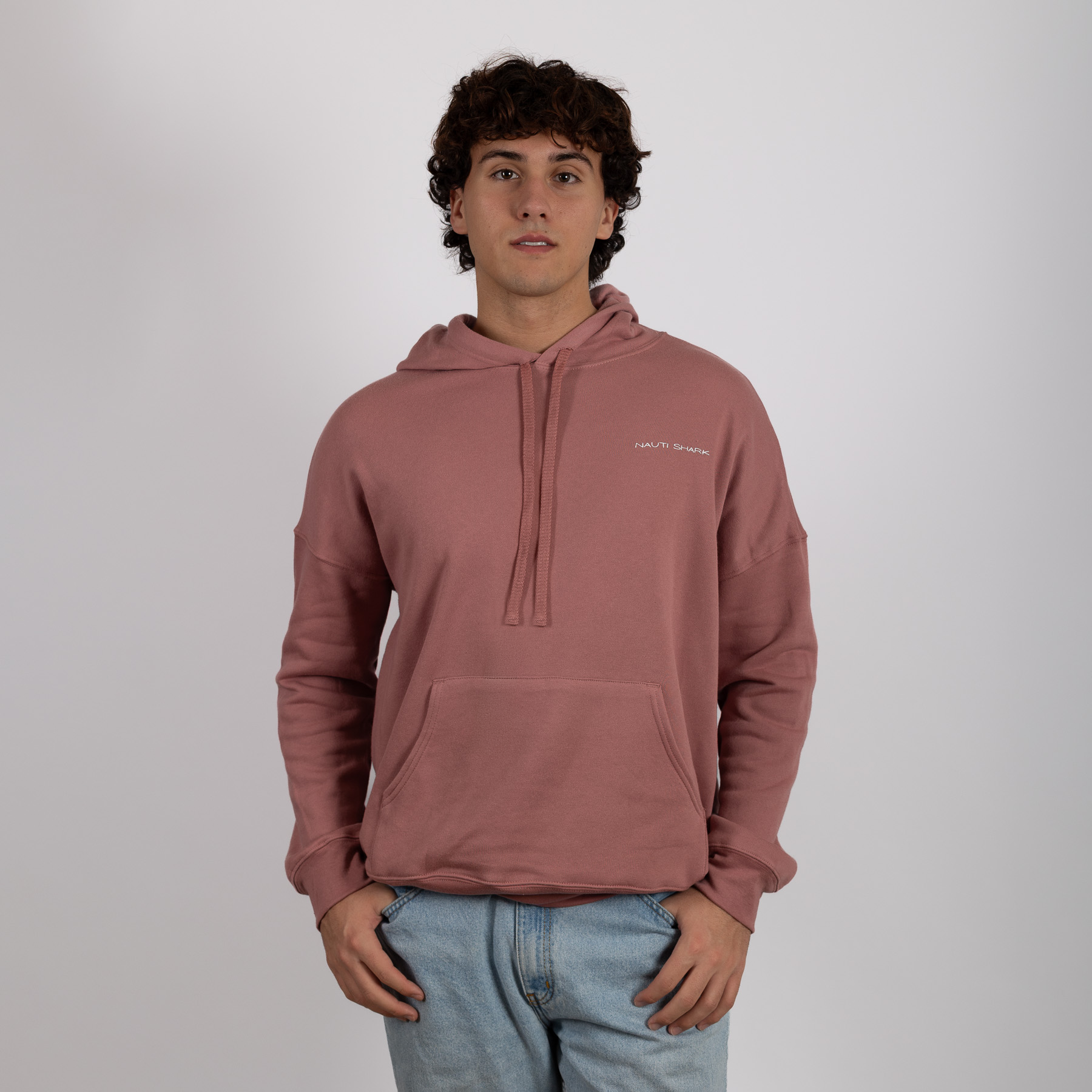 HOODIE W/ WHITE LOCAL LOGO - MAUVE