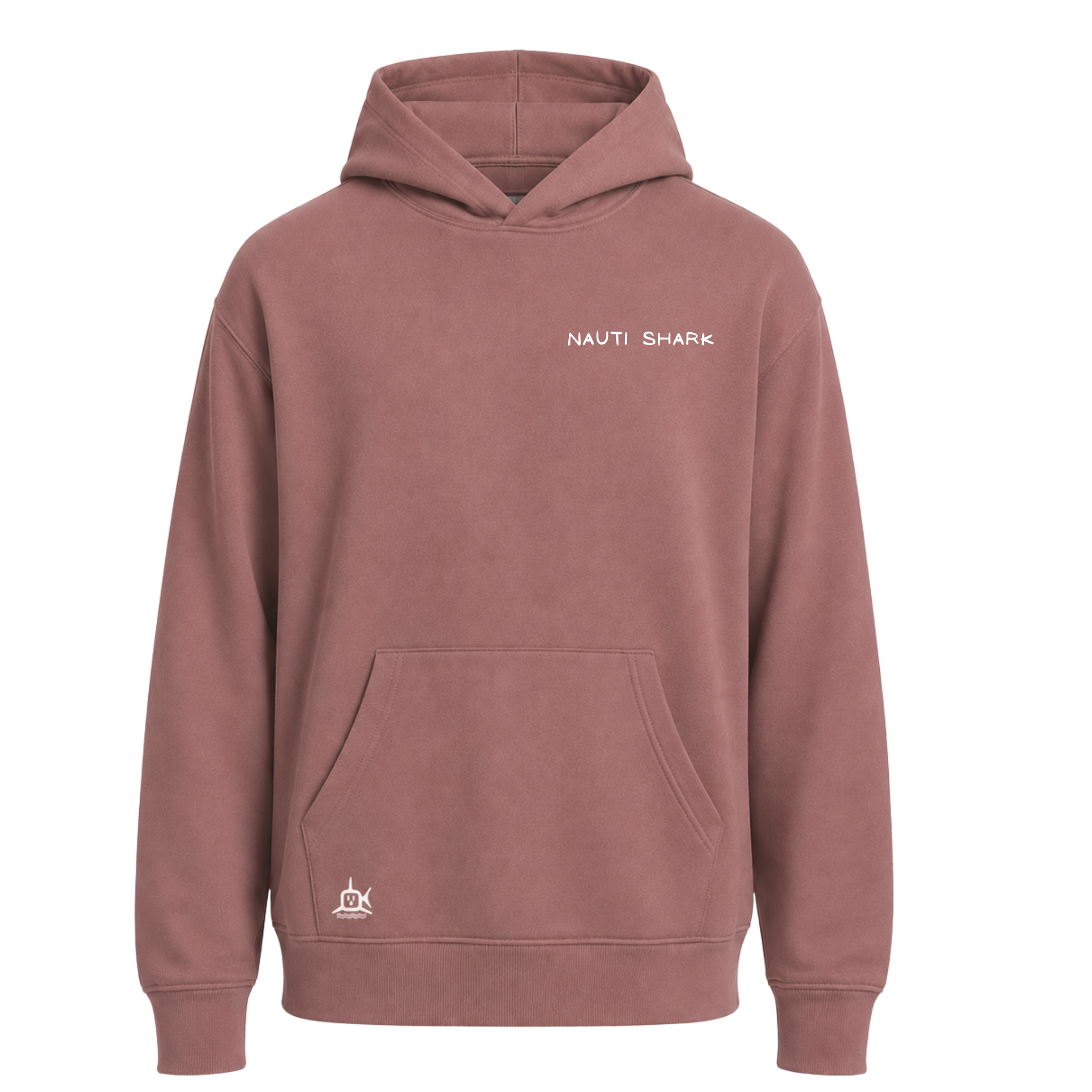 MAUVE HOODIE W/ White SURF COMPANY Design