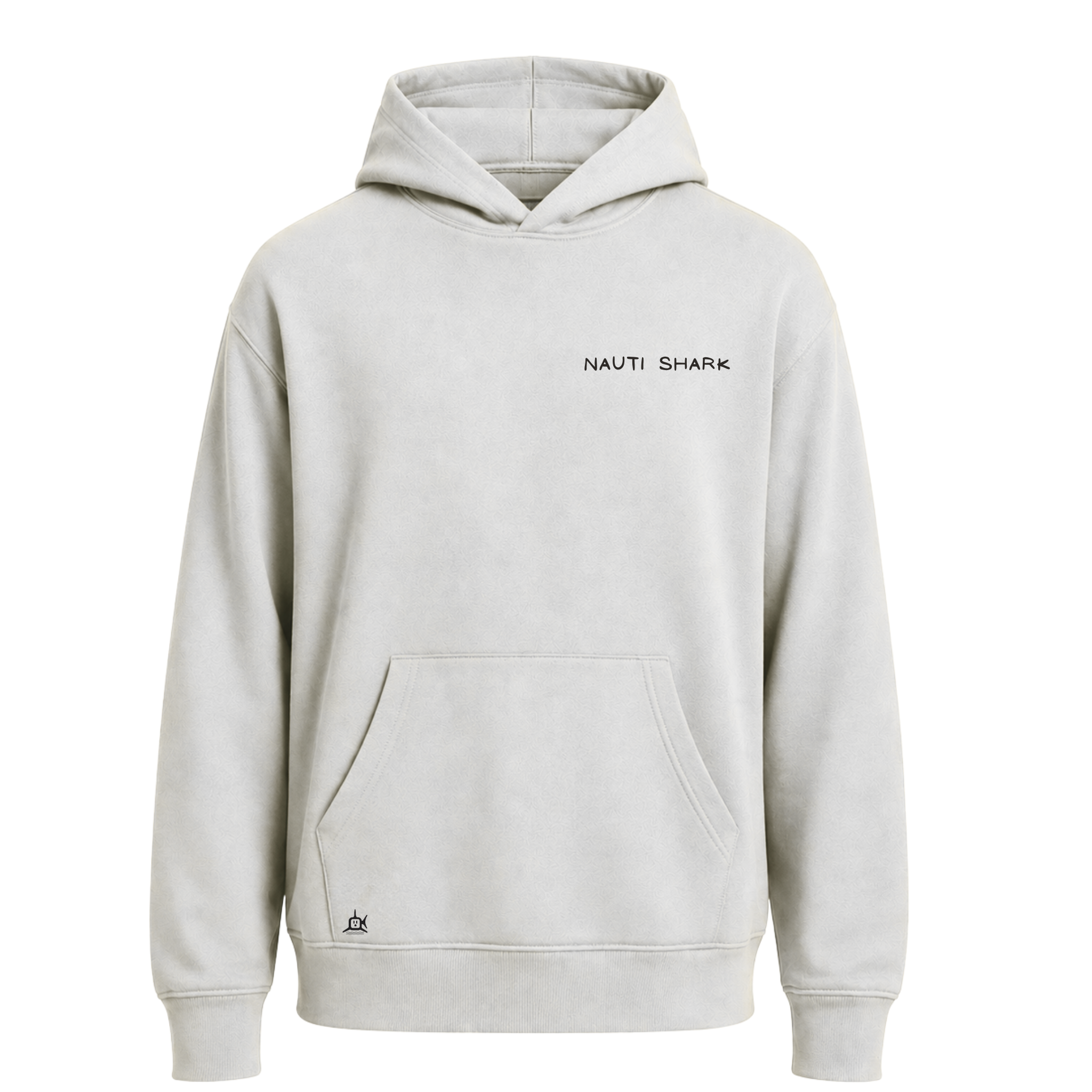 WHITE HOODIE W/ Black SURF COMPANY Design